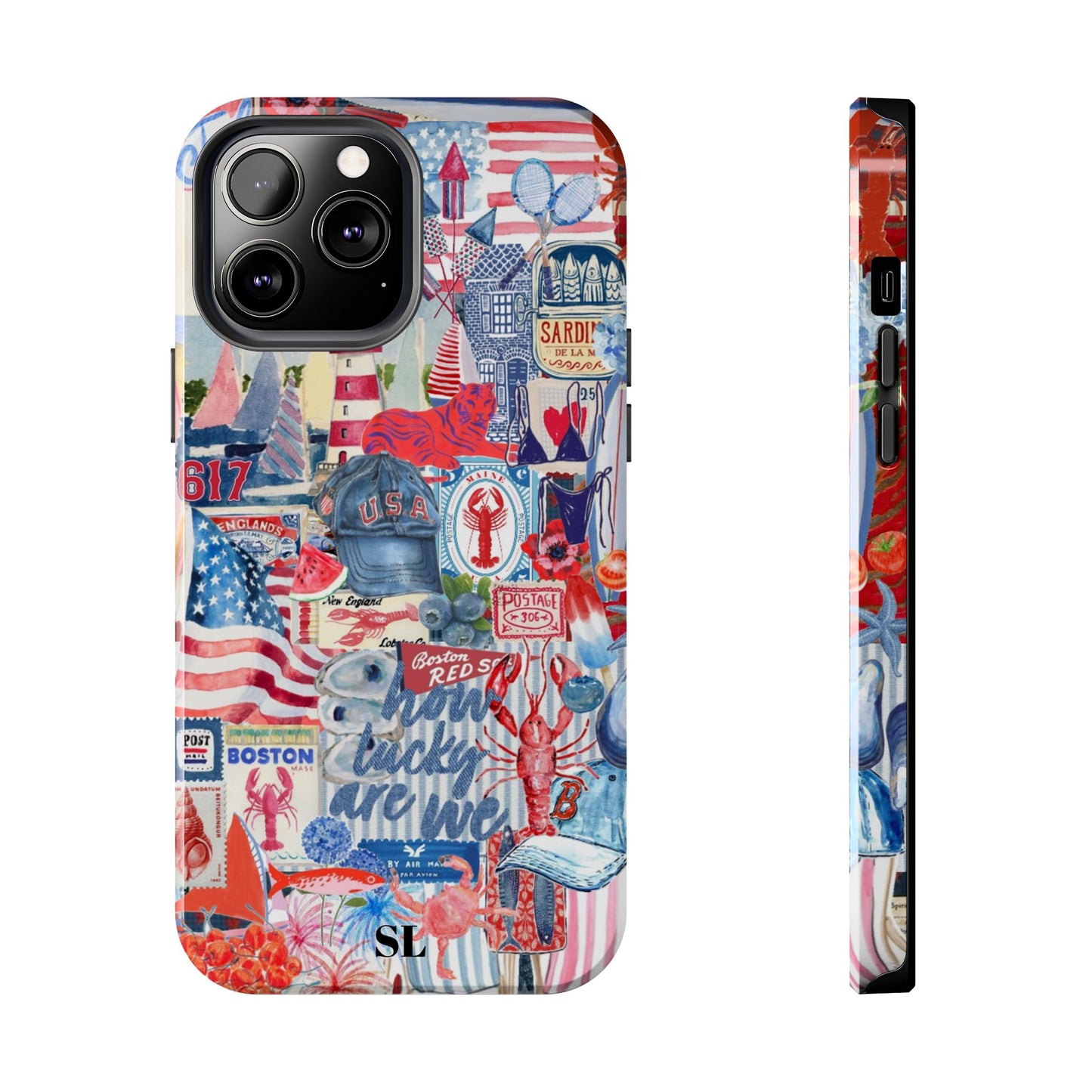 Red, White & Blue iPhone Case