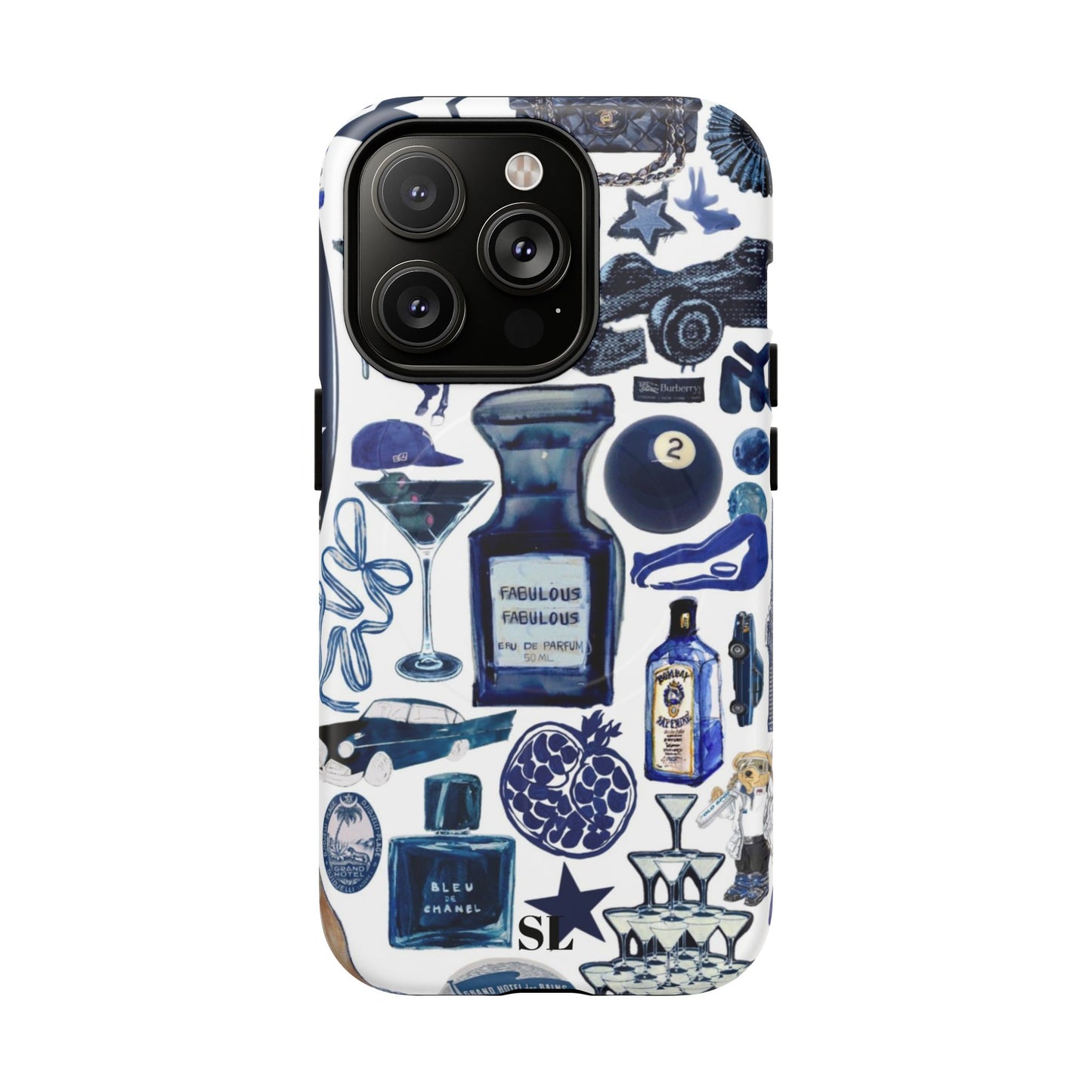 Navy Blue Collage MagSafe Case