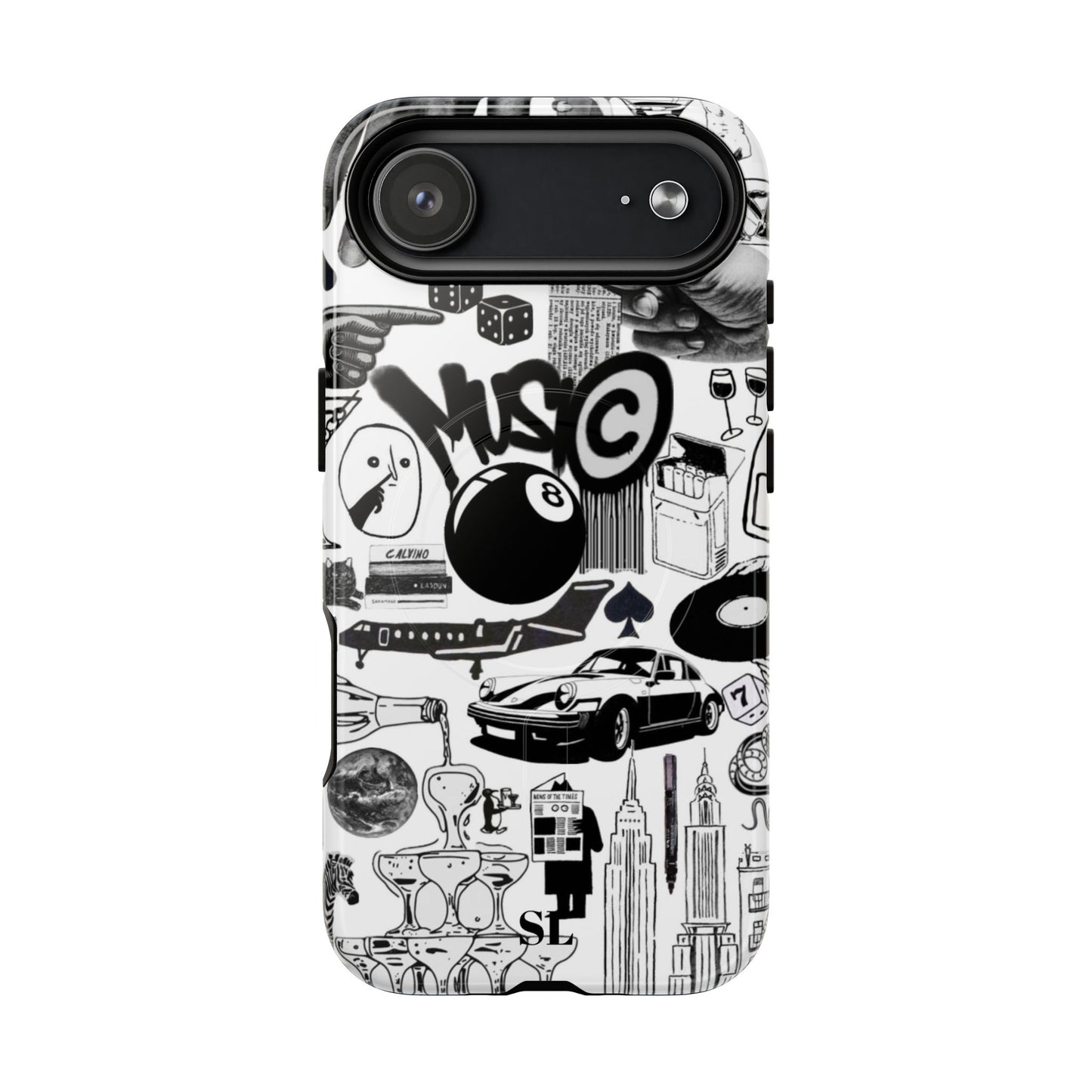 Black and White MagSafe Case