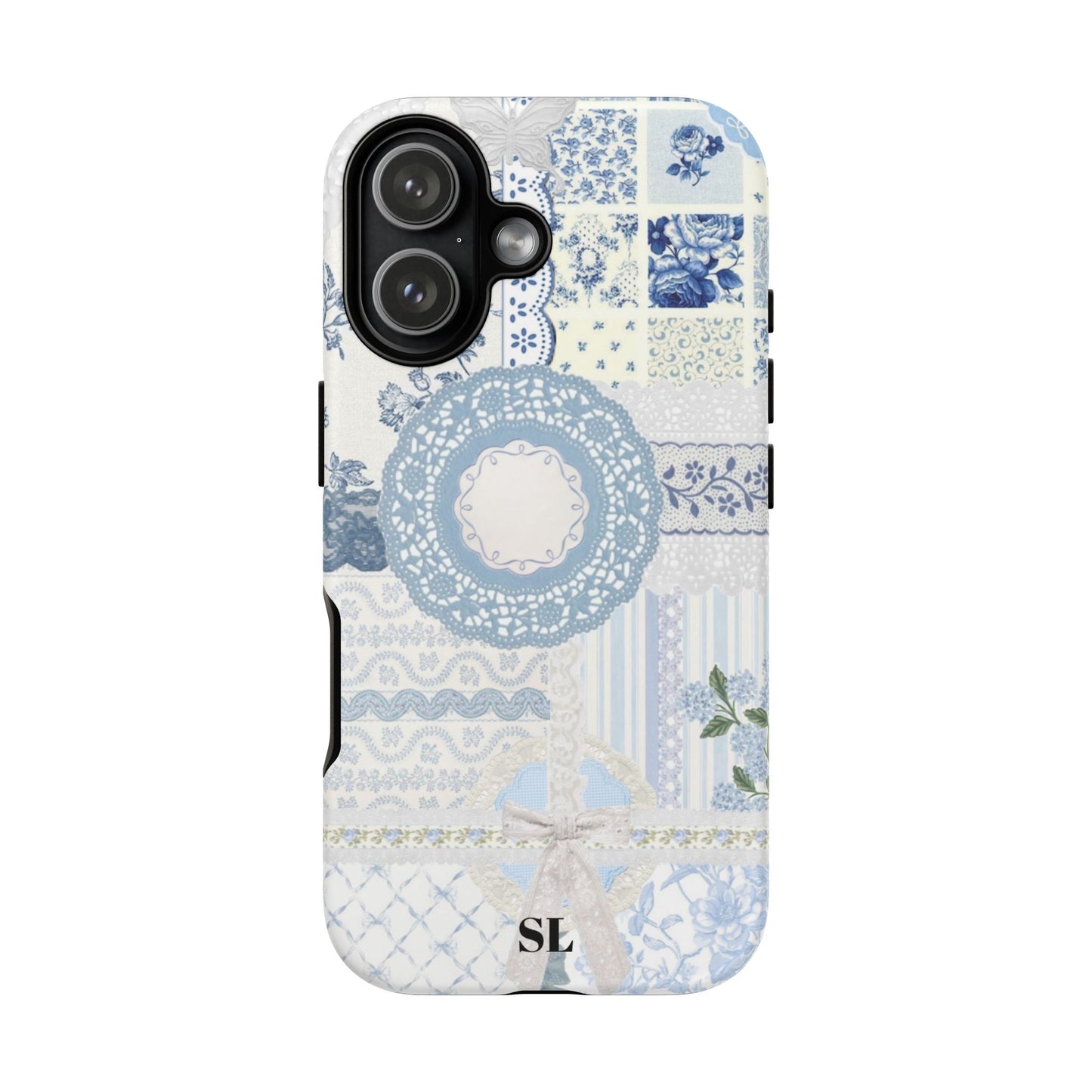 Blue Meadow Patchwork iPhone Case