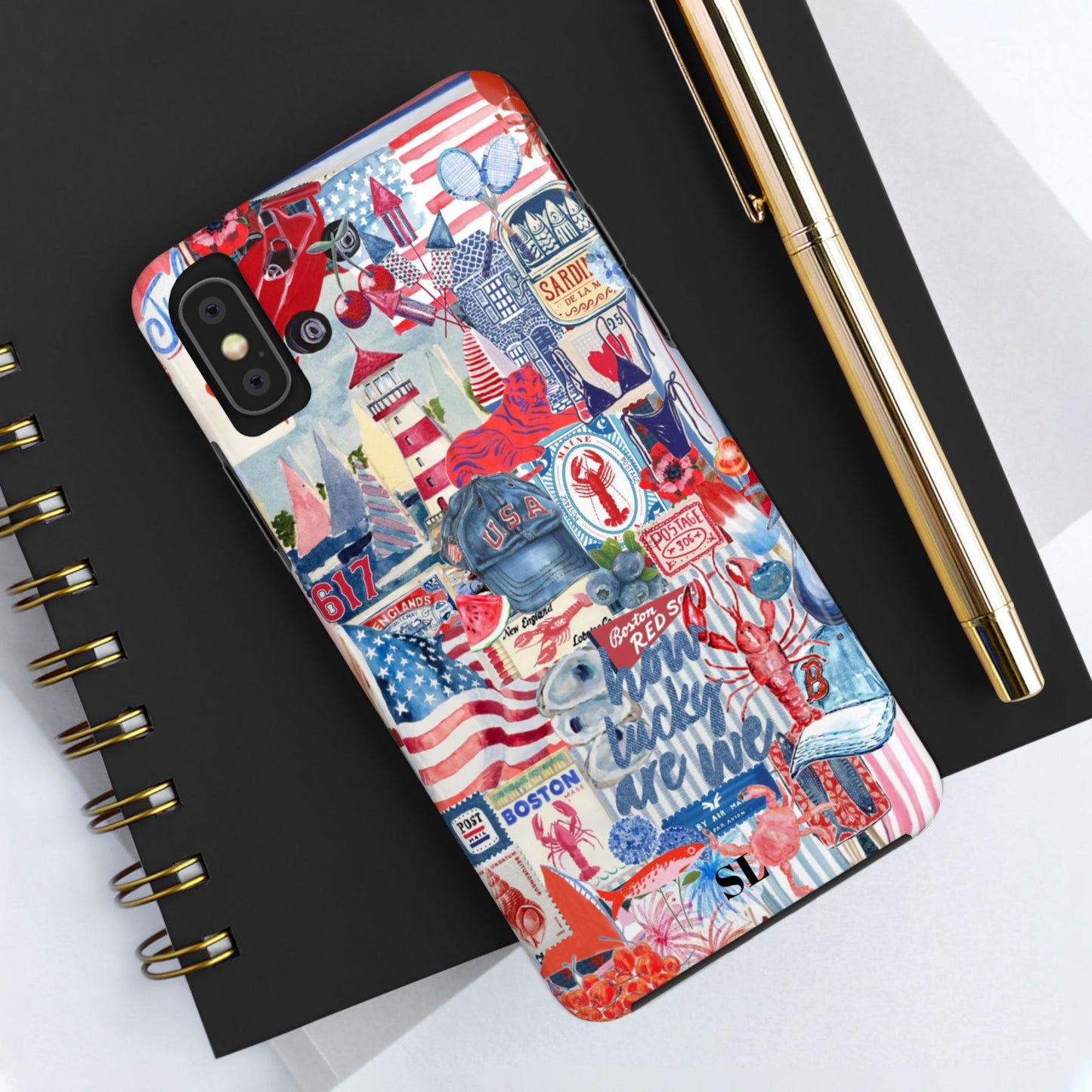 Red, White & Blue iPhone Case