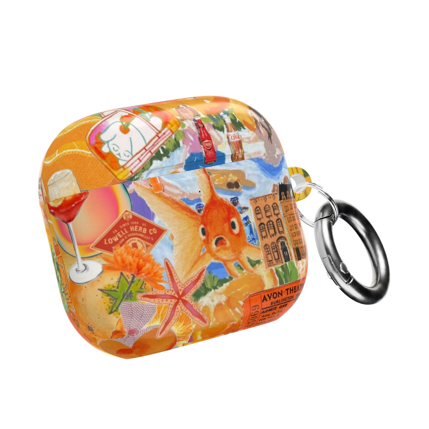 Orange Goldfish AirPod Case