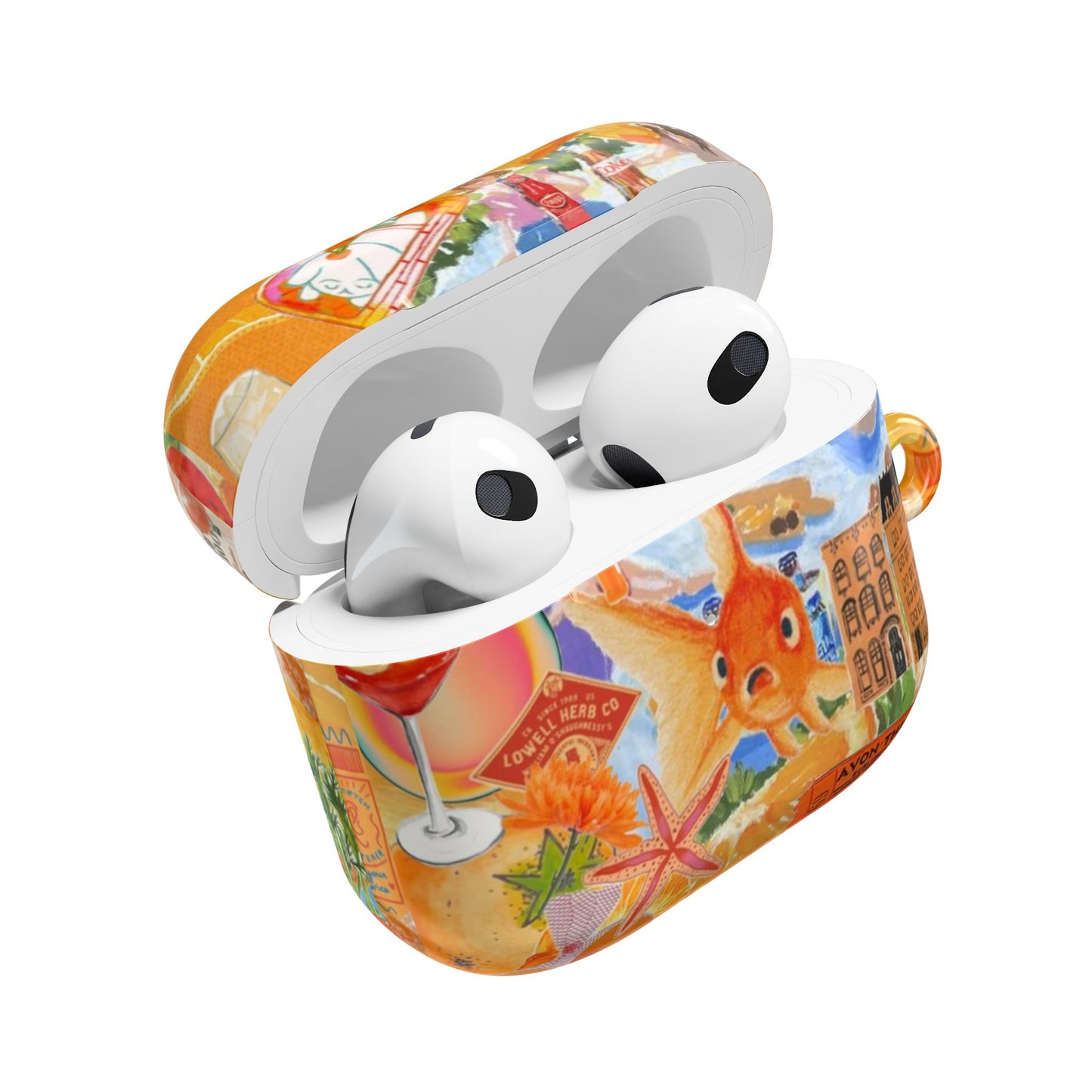 Orange Goldfish AirPod Case