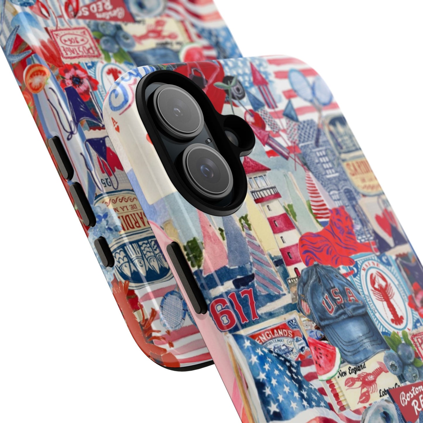 Red, White & Blue iPhone Case