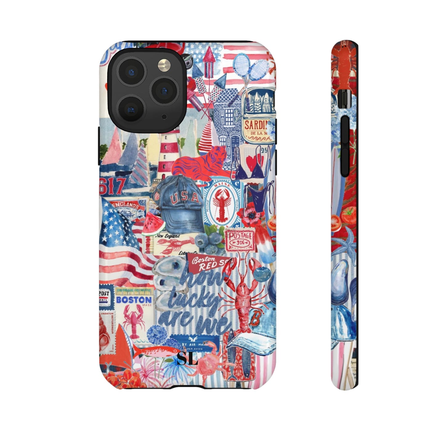 Red, White & Blue iPhone Case