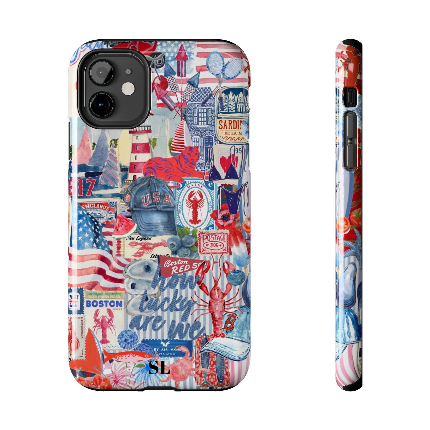 Red, White & Blue iPhone Case