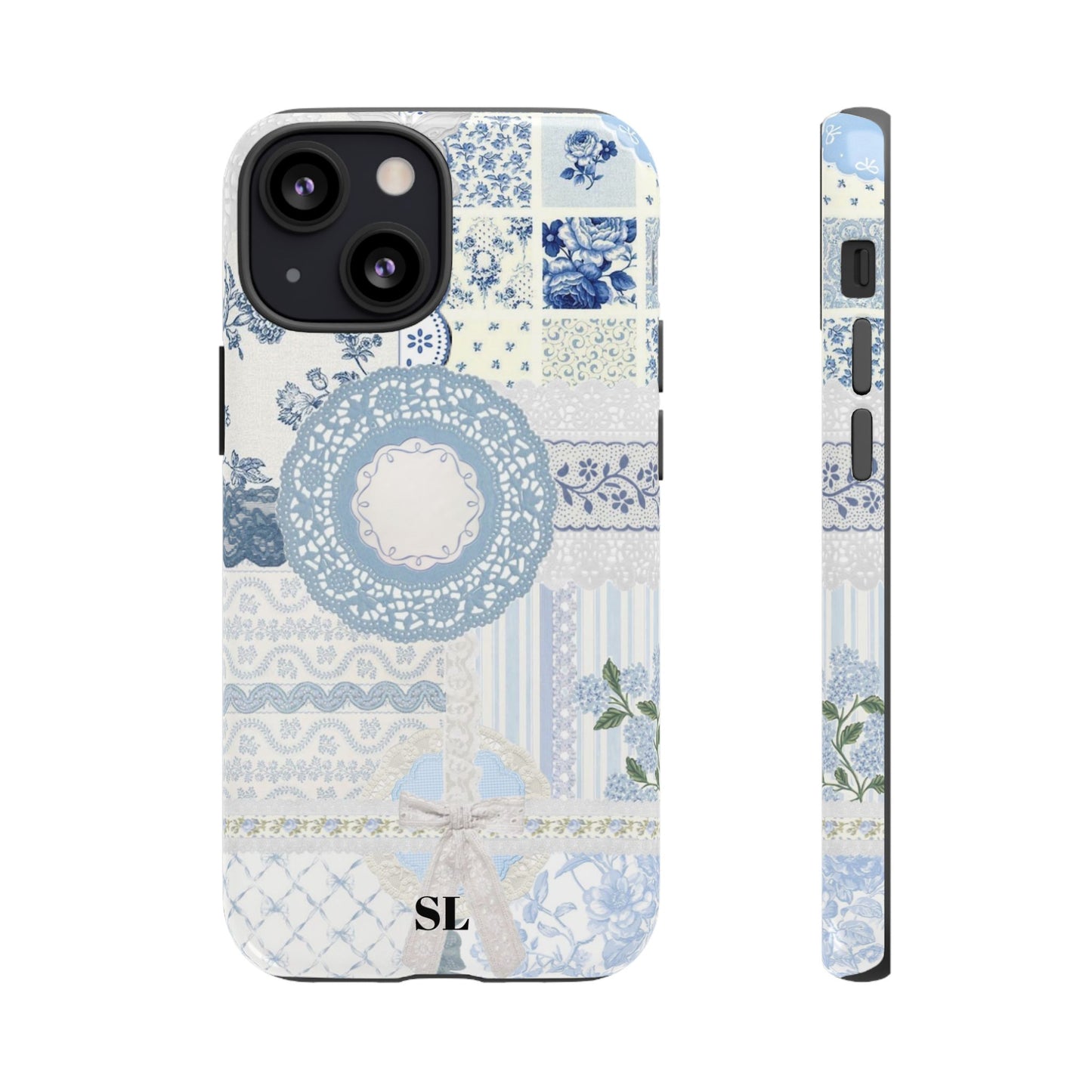 Blue Meadow Patchwork iPhone Case