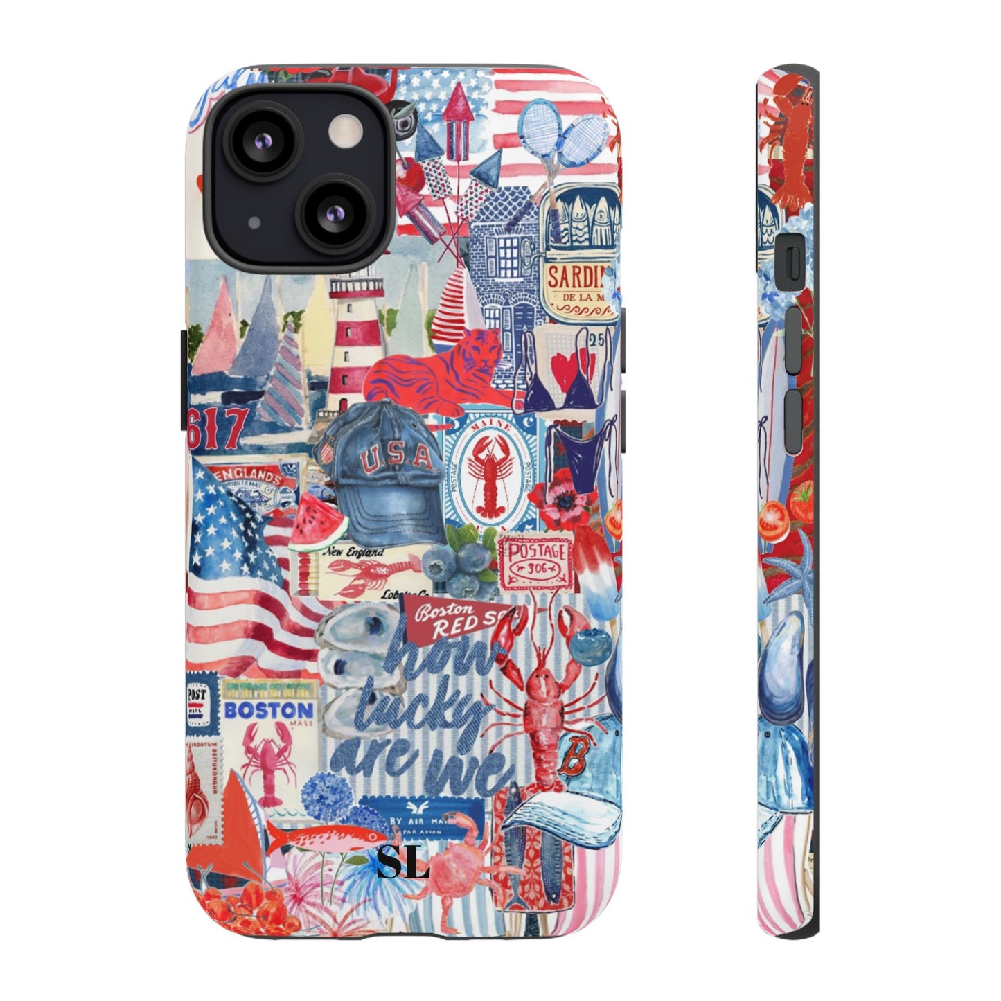 Red, White & Blue iPhone Case