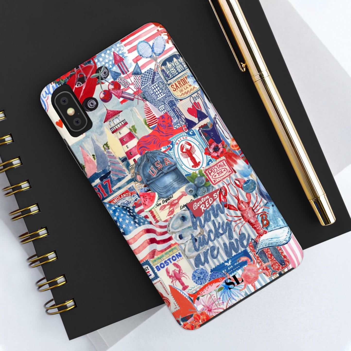 Red, White & Blue iPhone Case