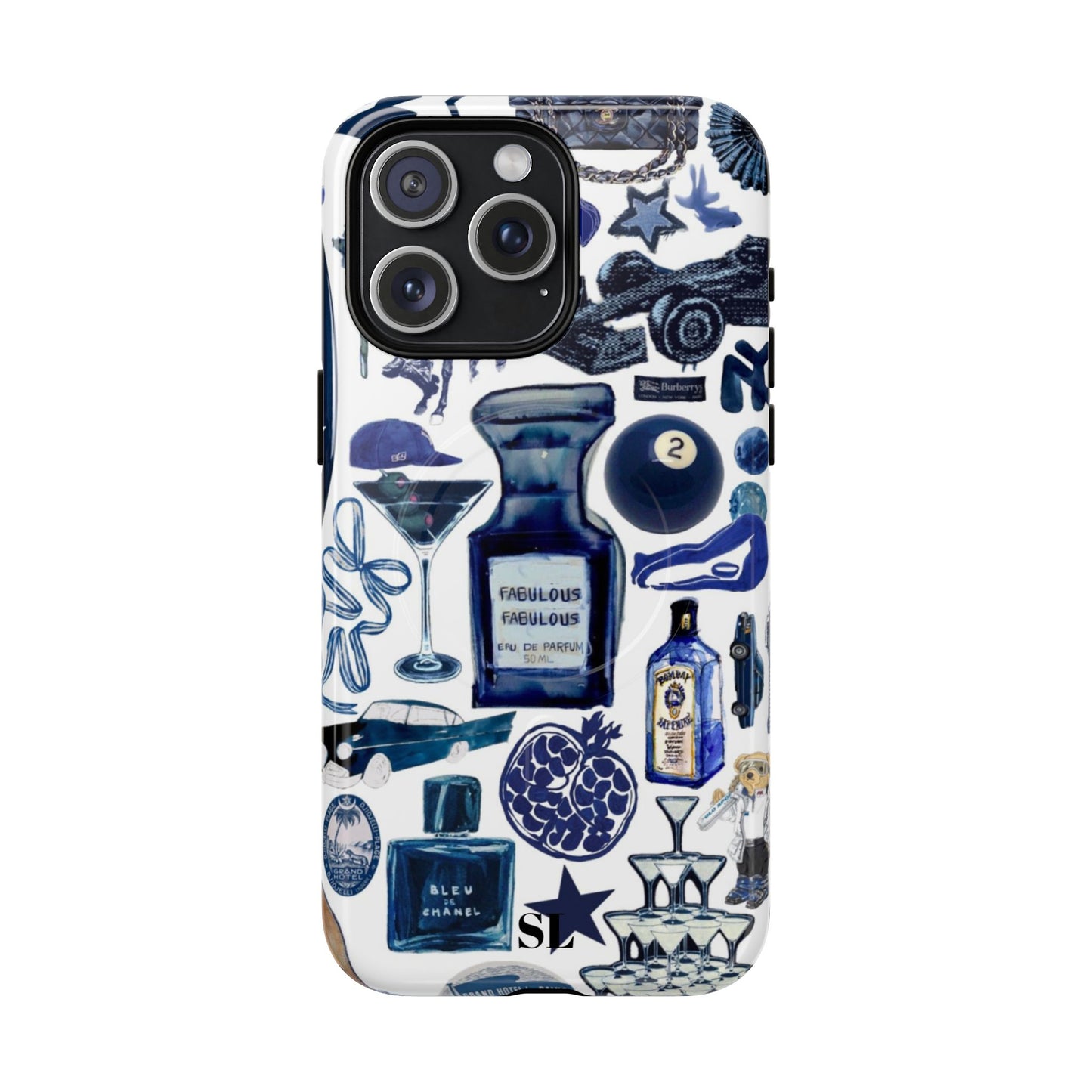 Navy Blue Collage MagSafe Case