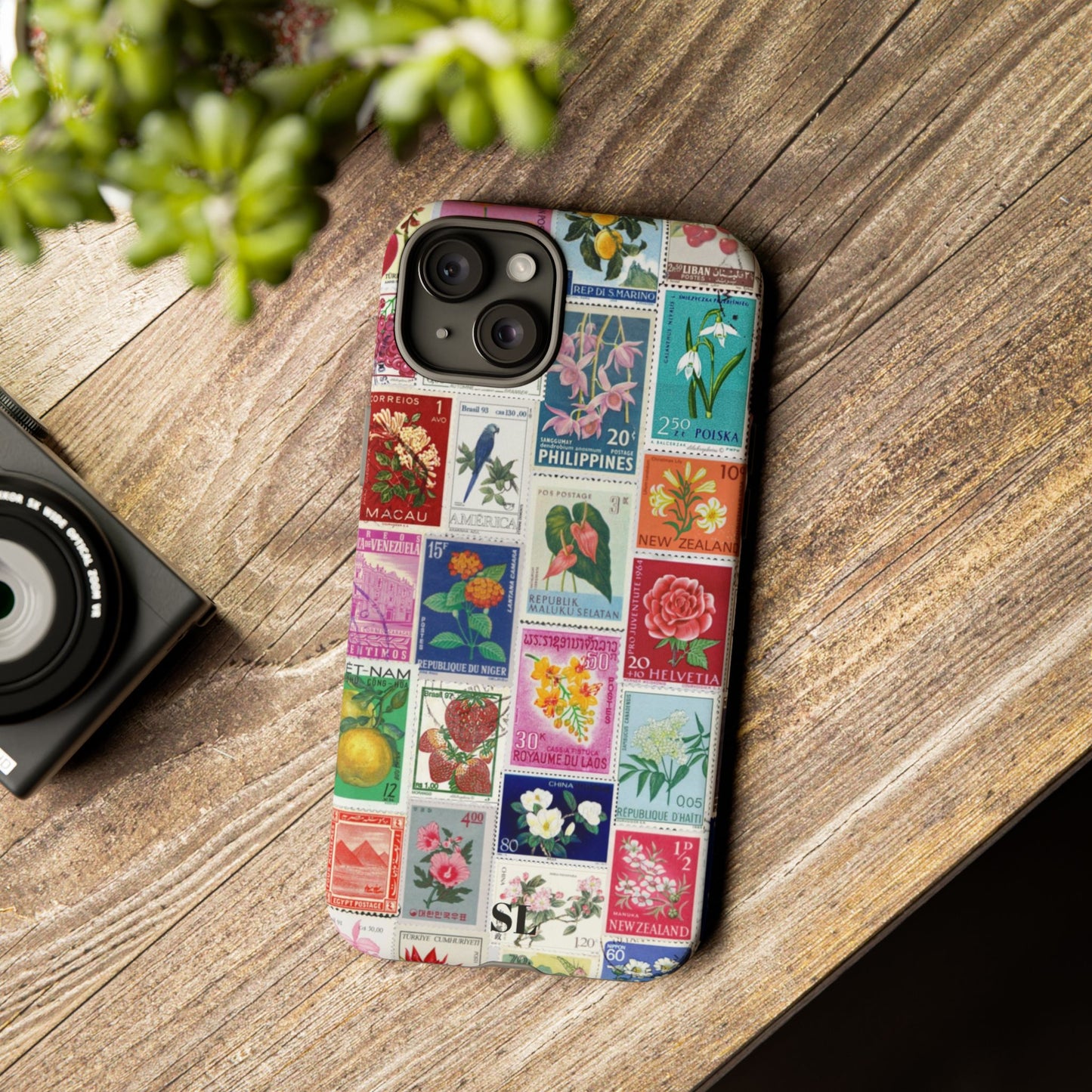 Postcard Stamps iPhone Case