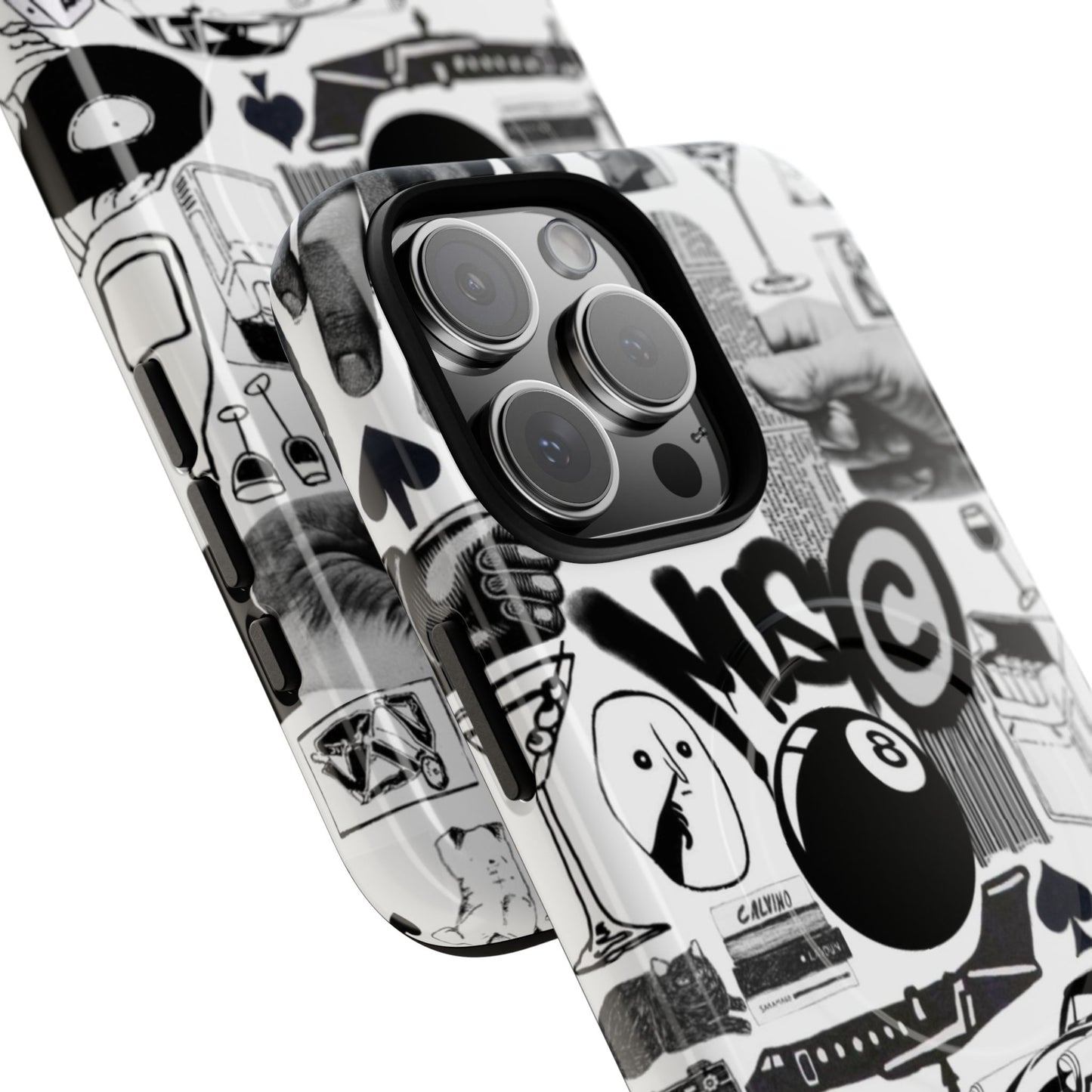 Black and White MagSafe Case