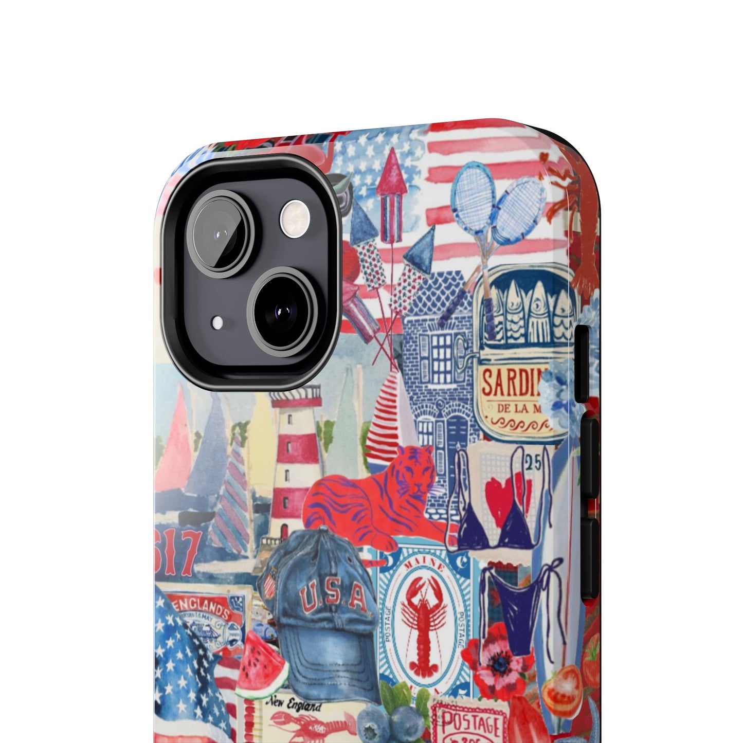 Red, White & Blue iPhone Case