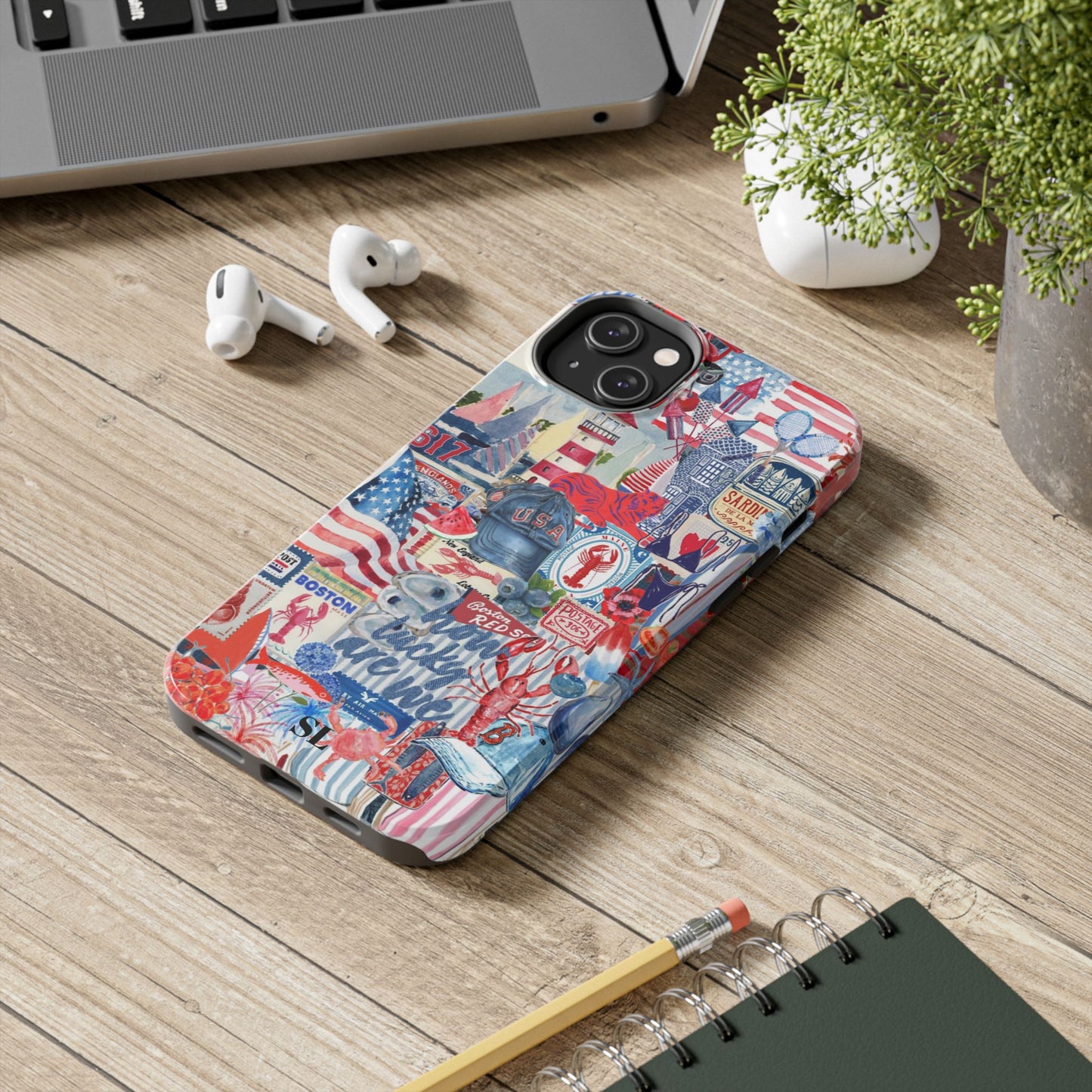 Red, White & Blue iPhone Case