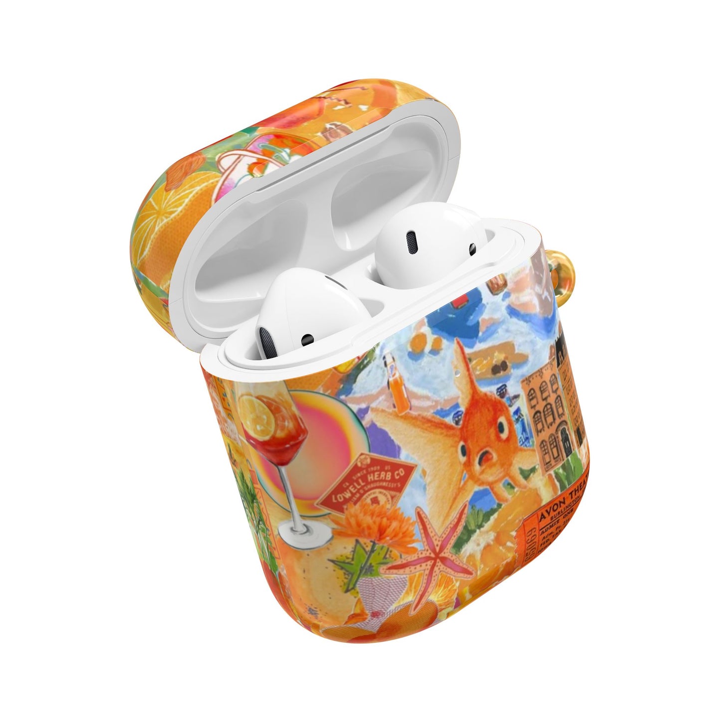 Orange Goldfish AirPod Case