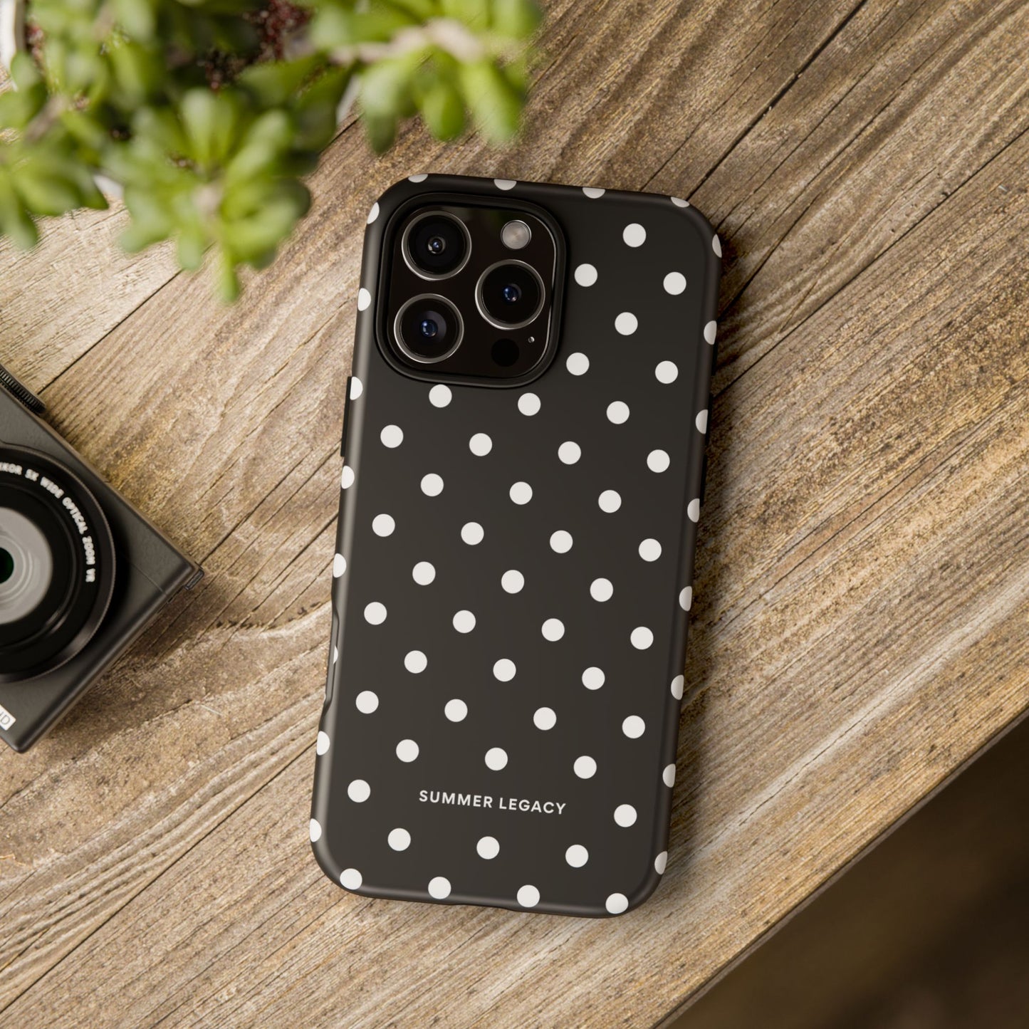 Ebony Polka Dot iPhone Case