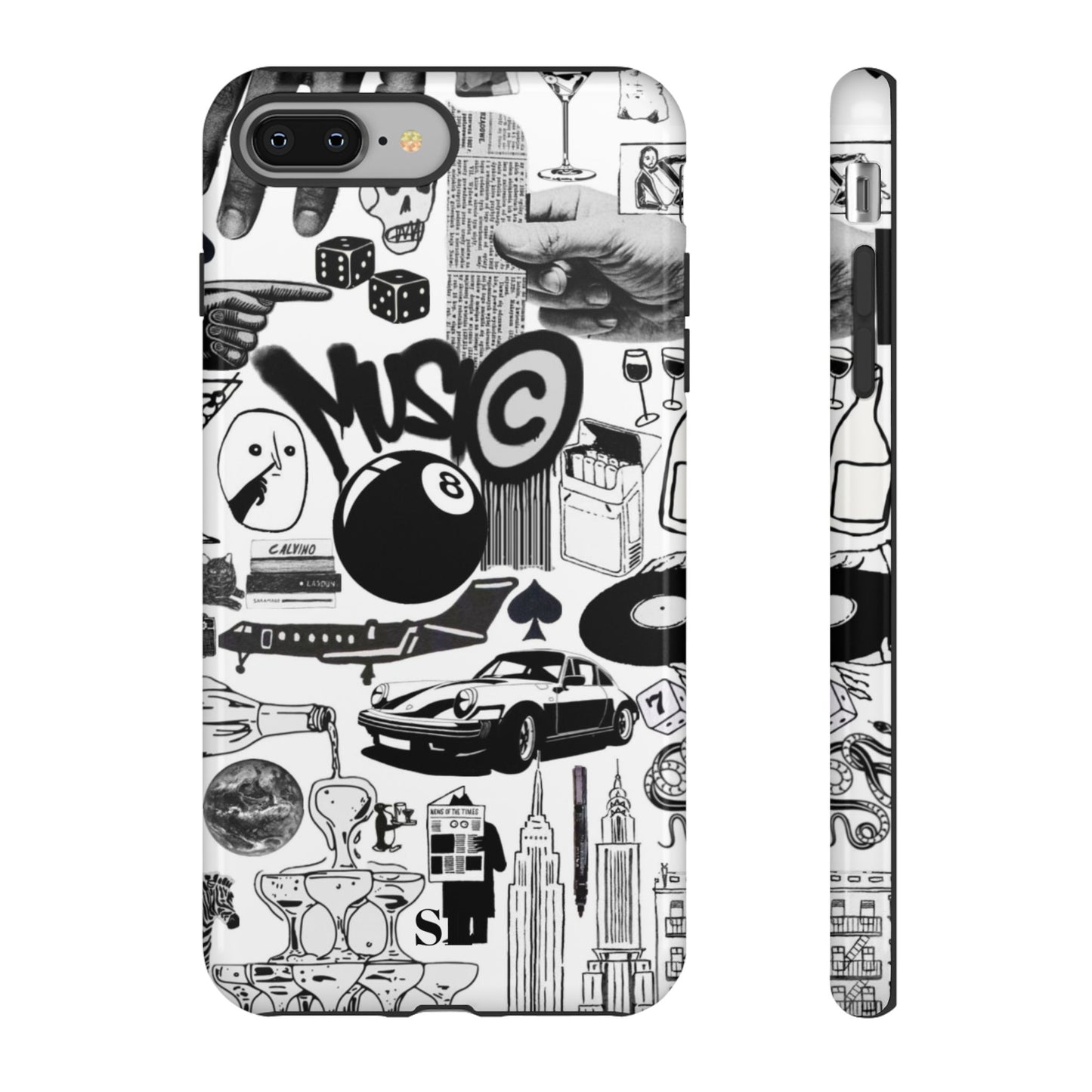 Black and White iPhone Case