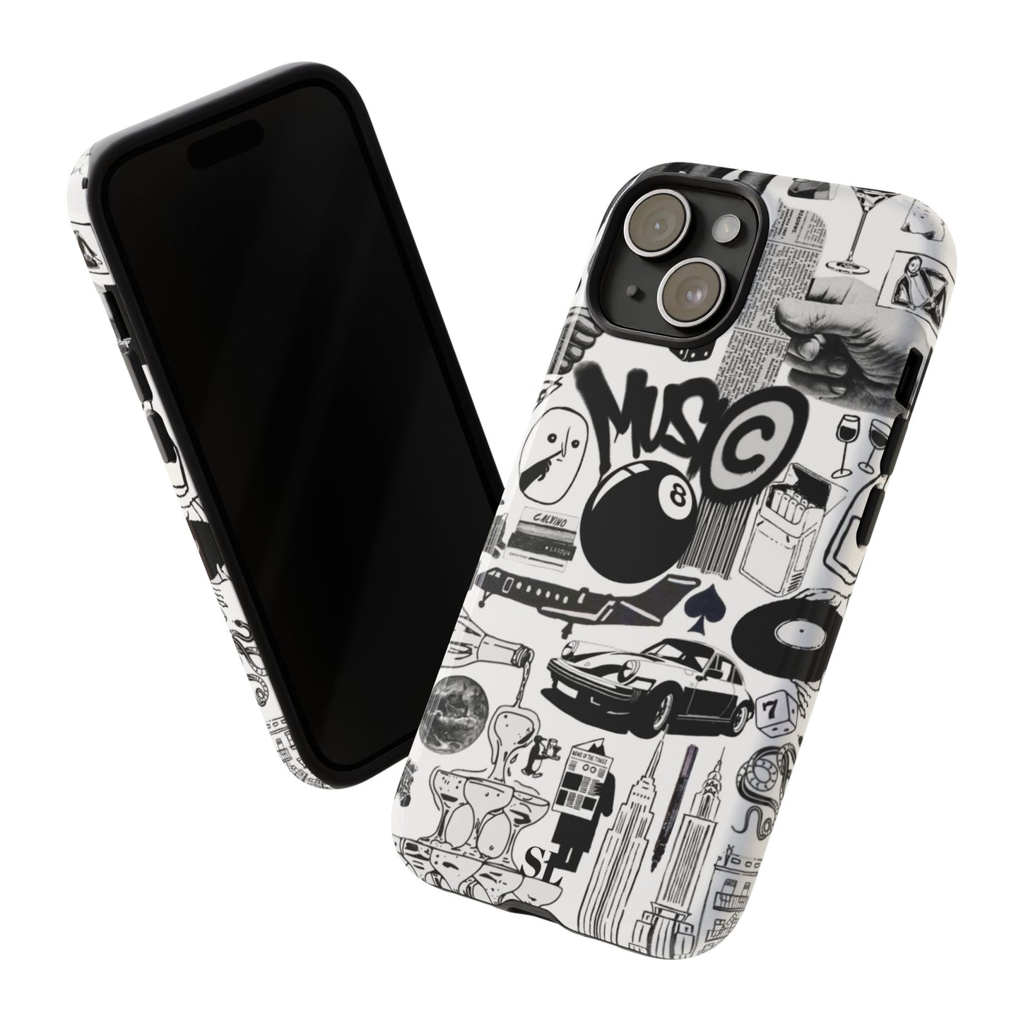 Black and White iPhone Case