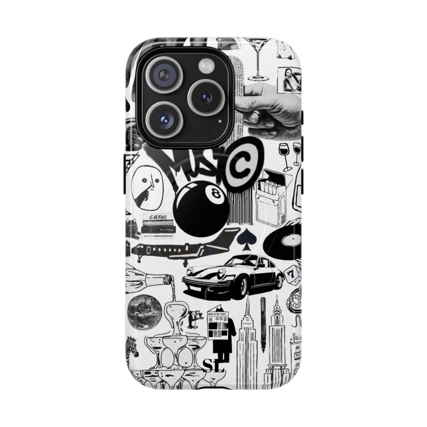 Black and White MagSafe Case