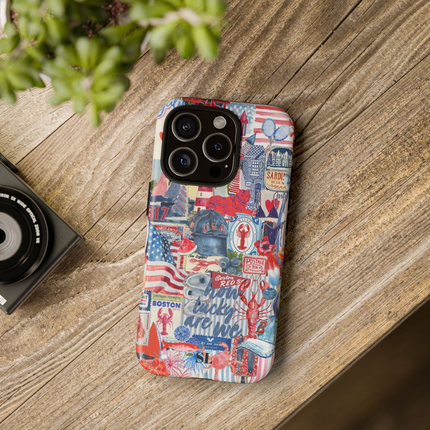 Red, White & Blue iPhone Case