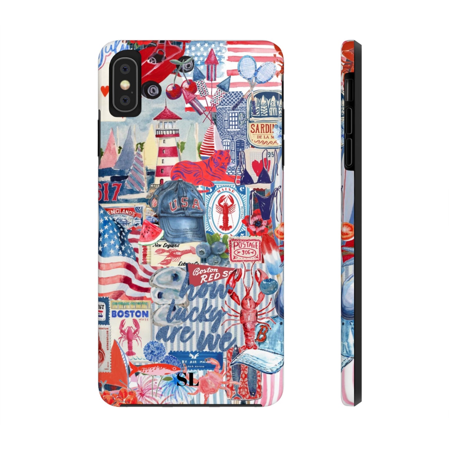 Red, White & Blue iPhone Case