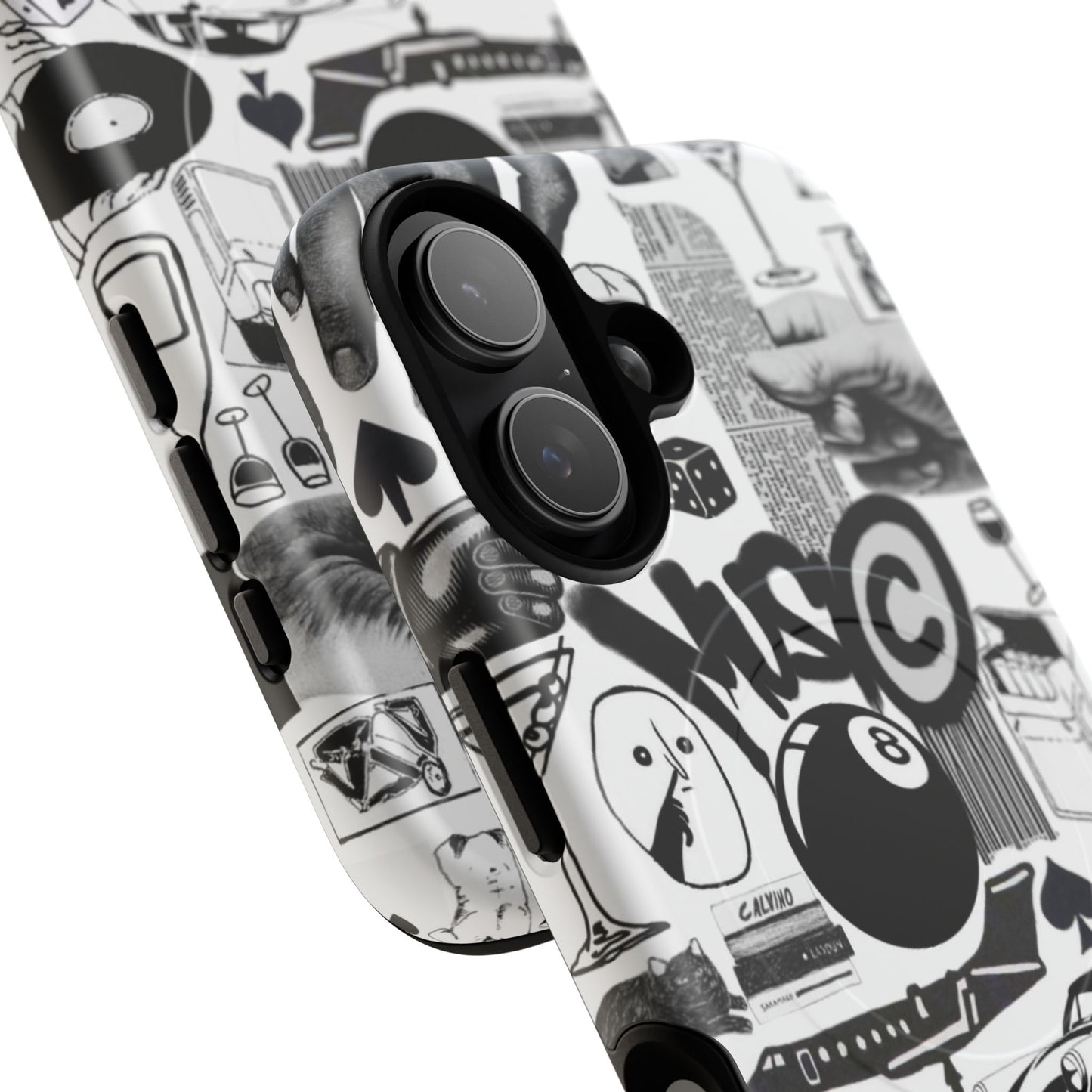 Black and White MagSafe Case