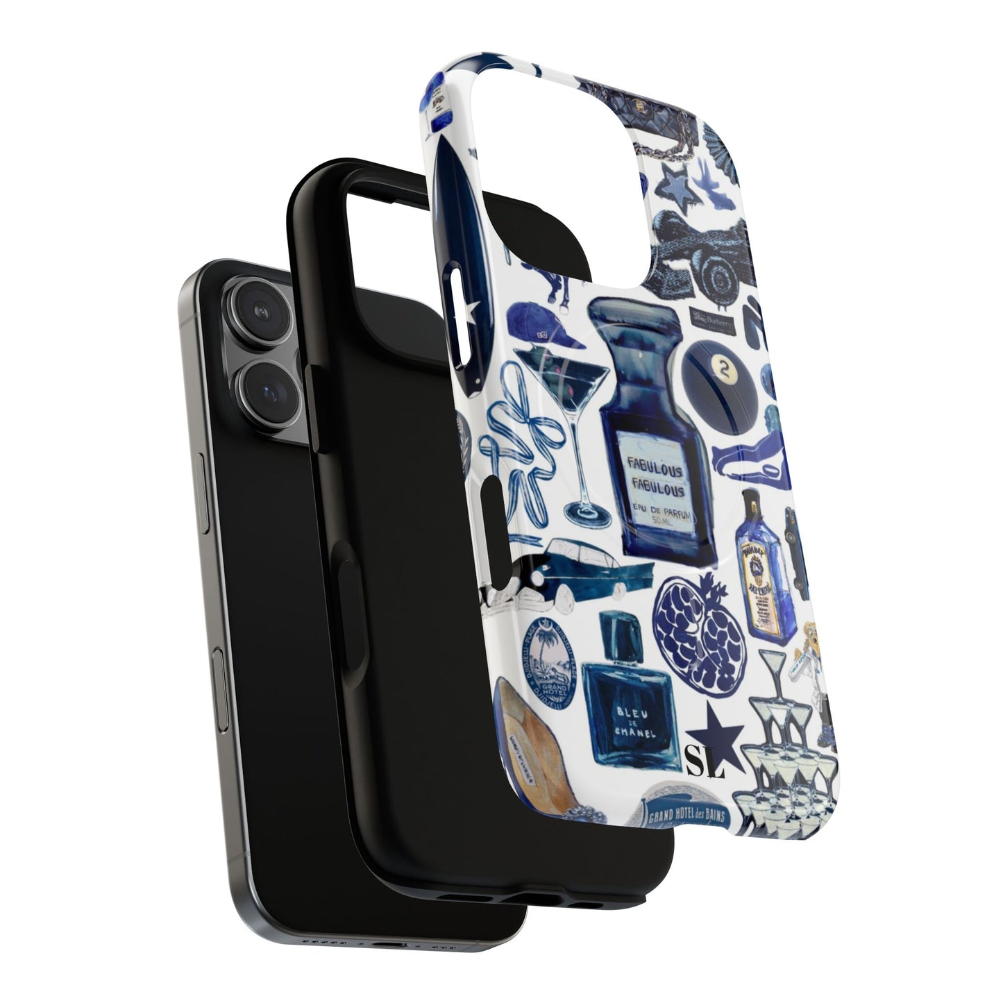 Navy Blue Collage MagSafe Case