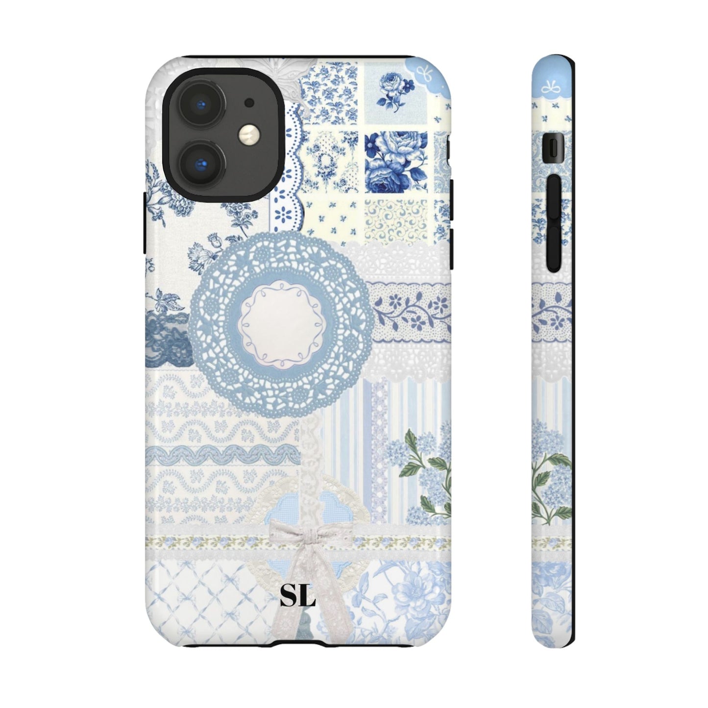 Blue Meadow Patchwork iPhone Case