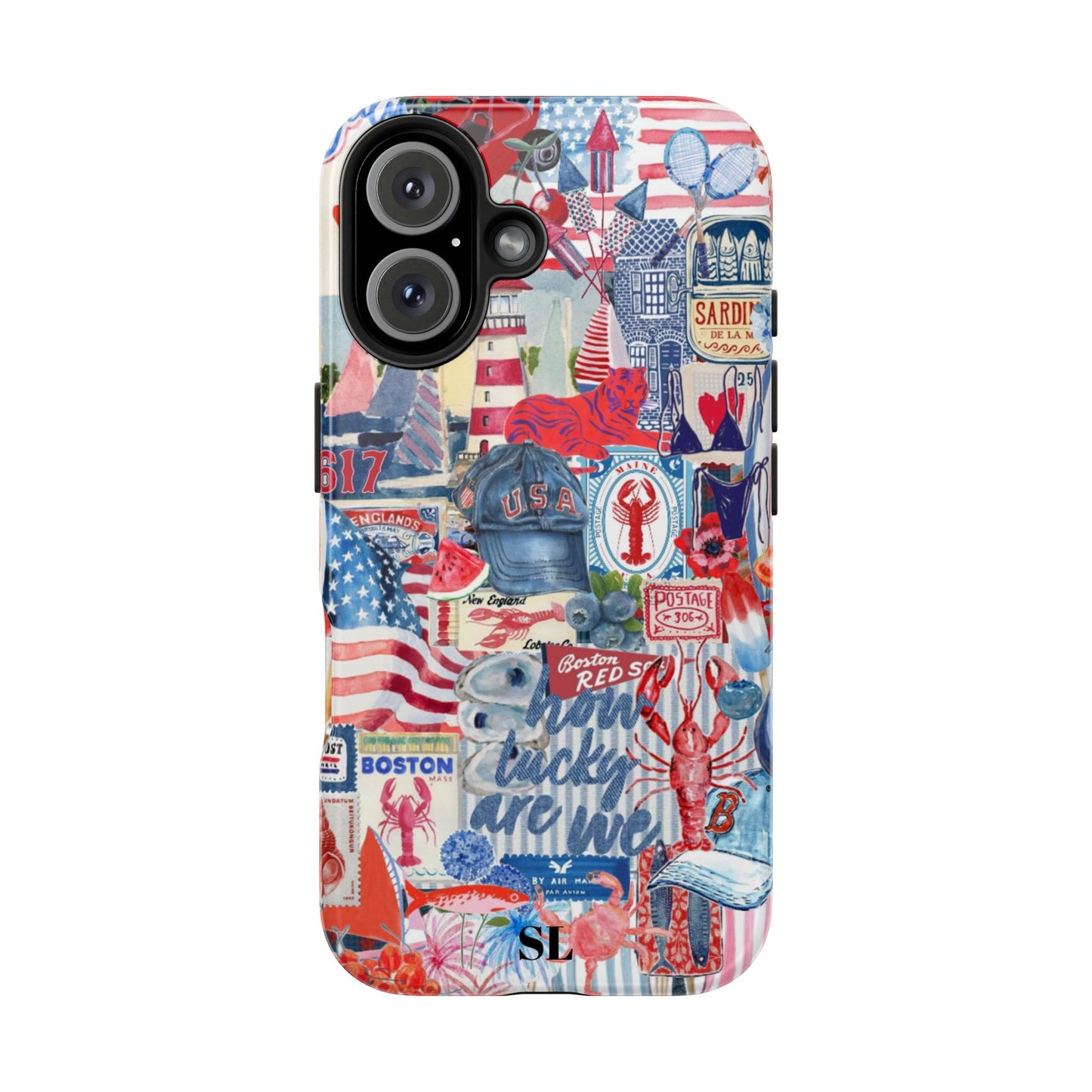 Red, White & Blue iPhone Case