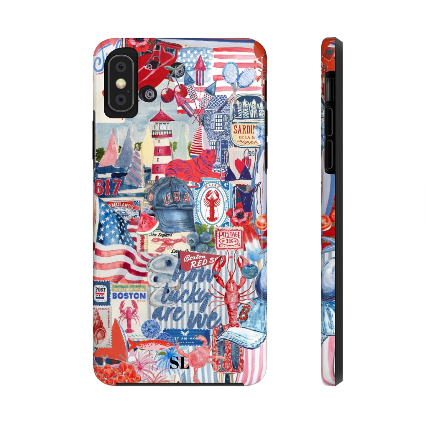 Red, White & Blue iPhone Case
