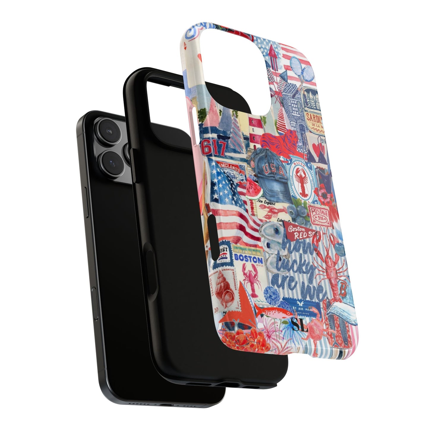 Red, White & Blue iPhone Case