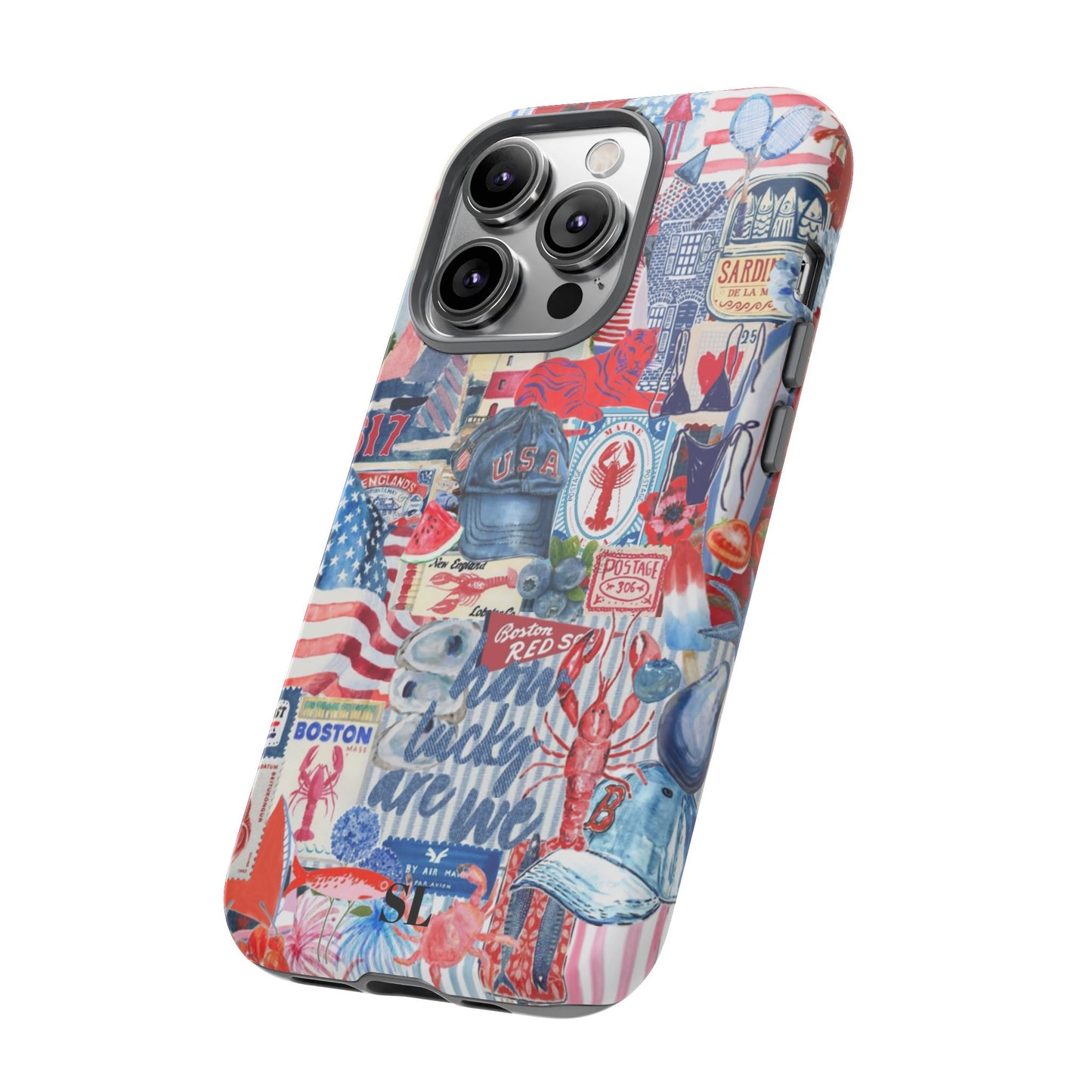 Red, White & Blue iPhone Case