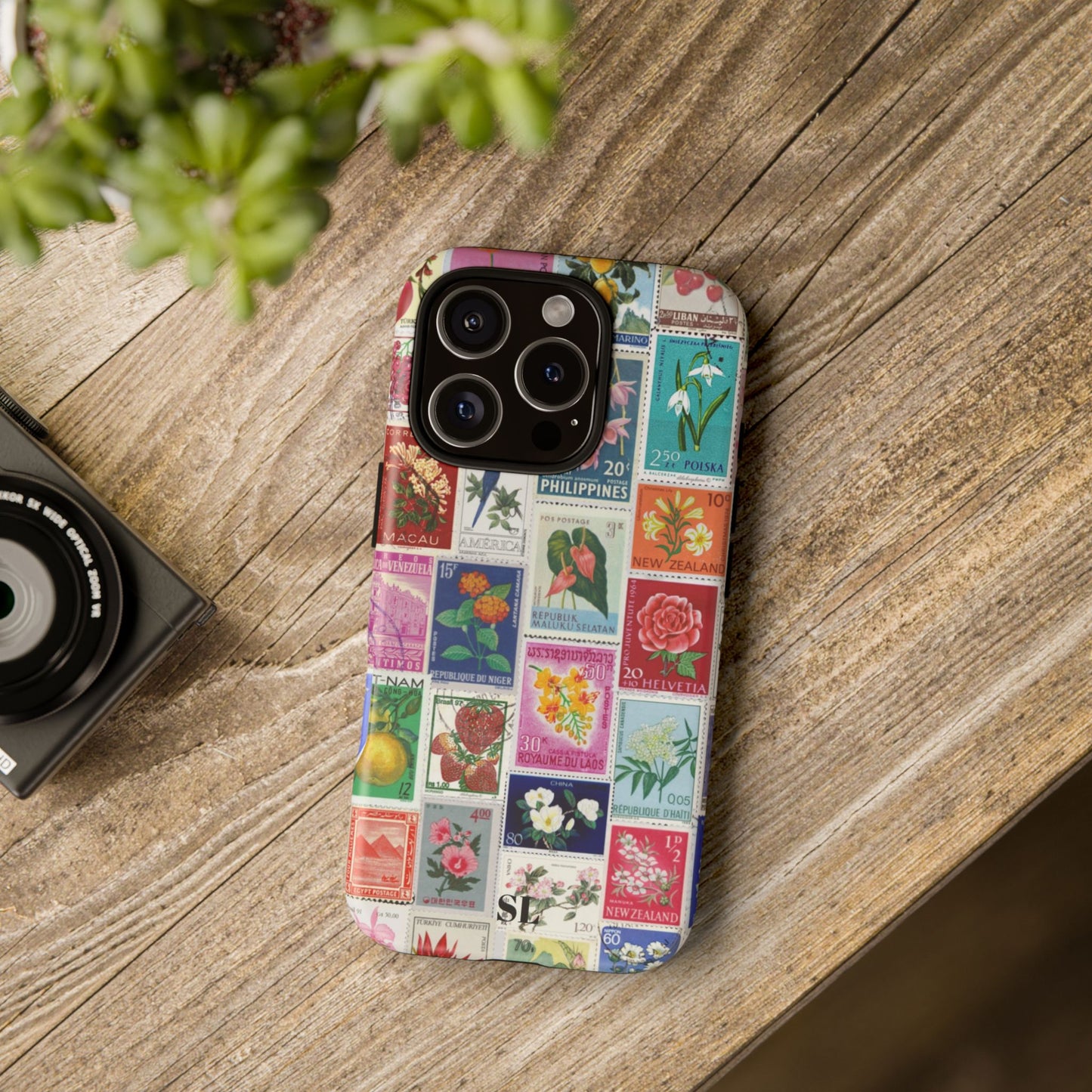 Postcard Stamps iPhone Case