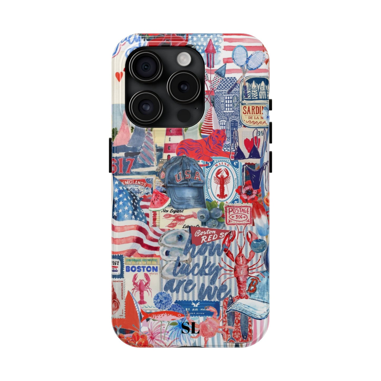 Red, White & Blue iPhone Case