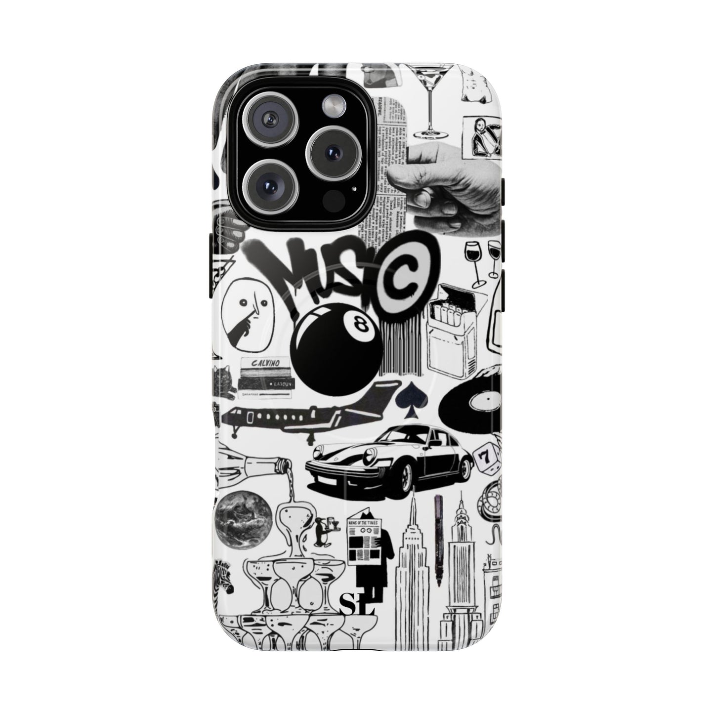 Black and White MagSafe Case