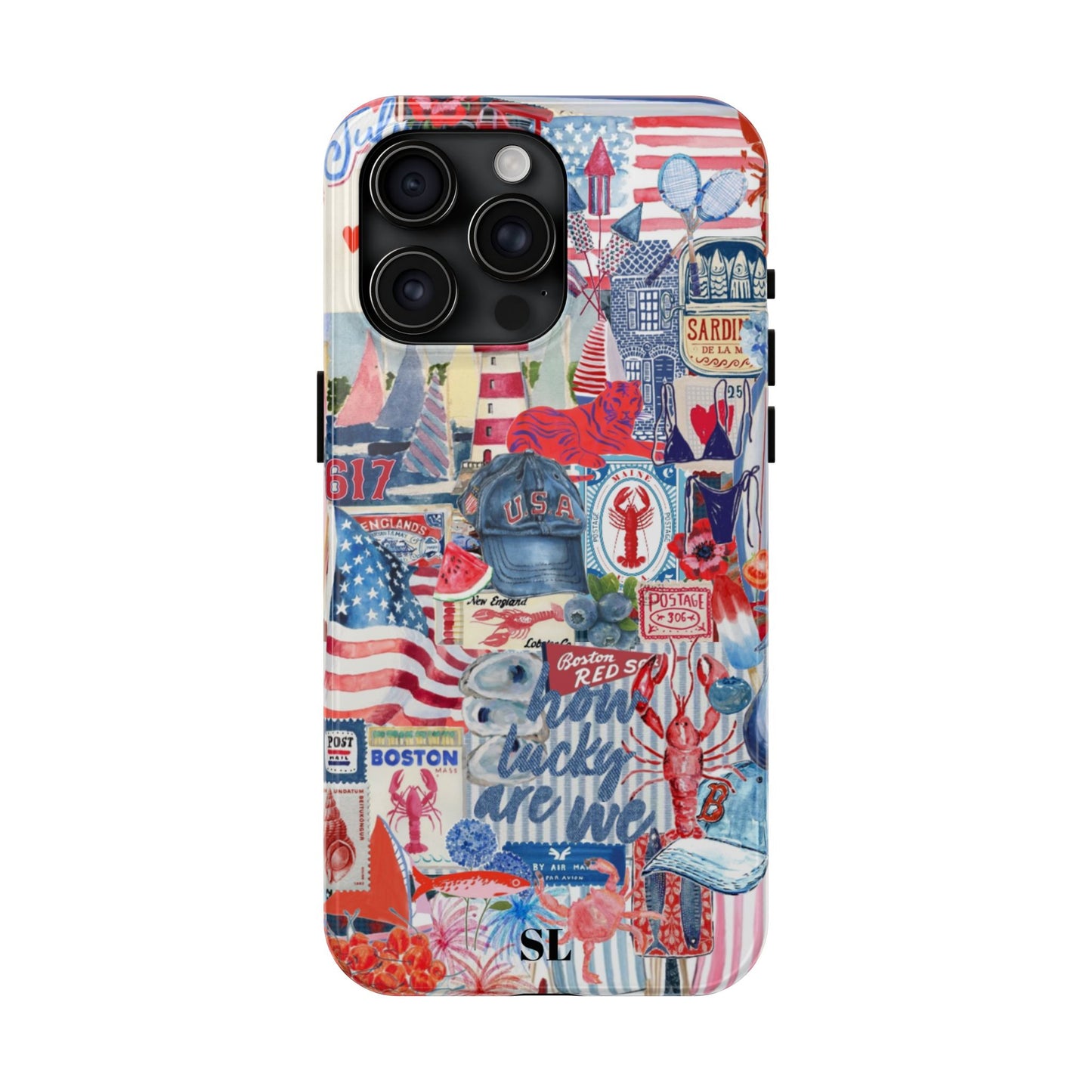 Red, White & Blue iPhone Case