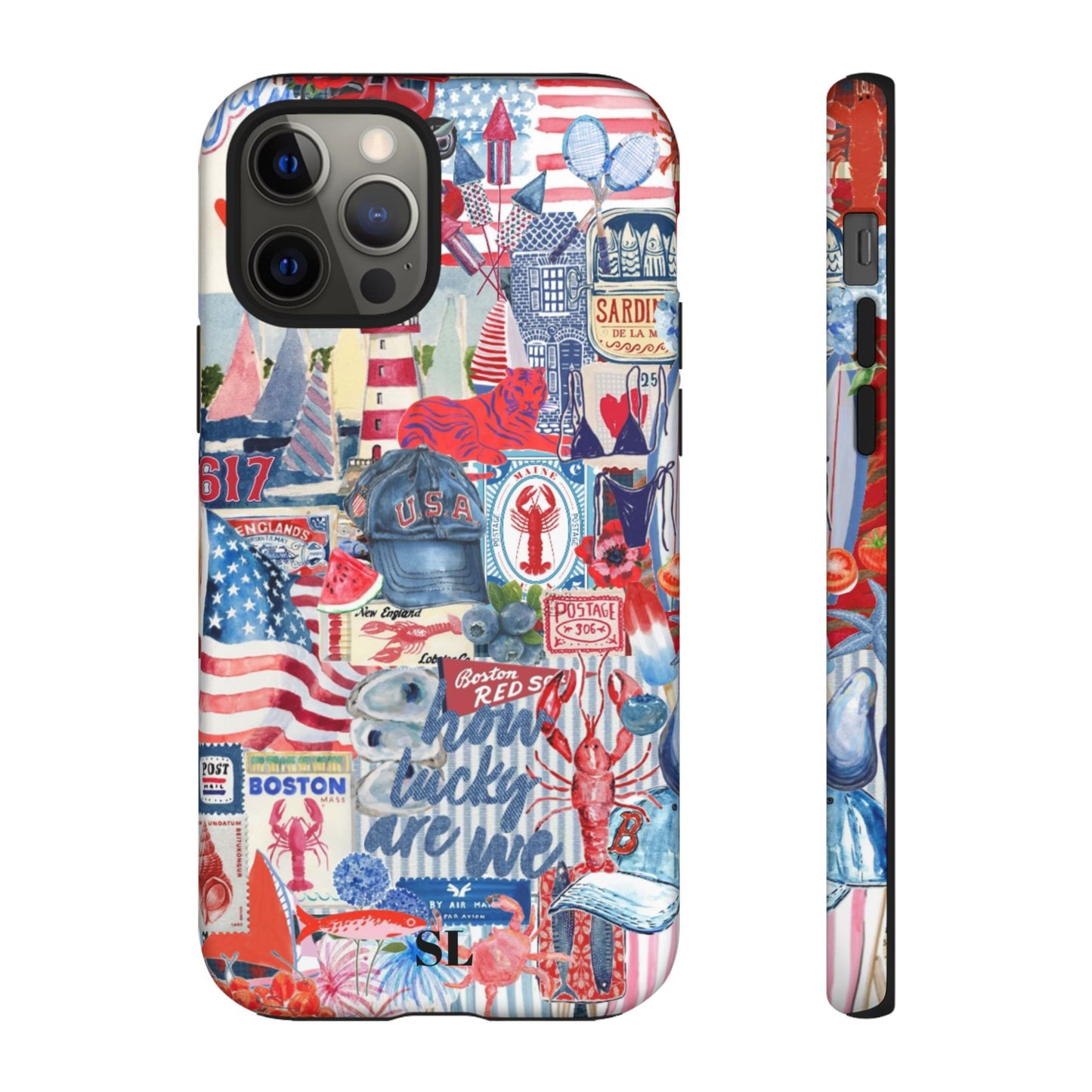Red, White & Blue iPhone Case