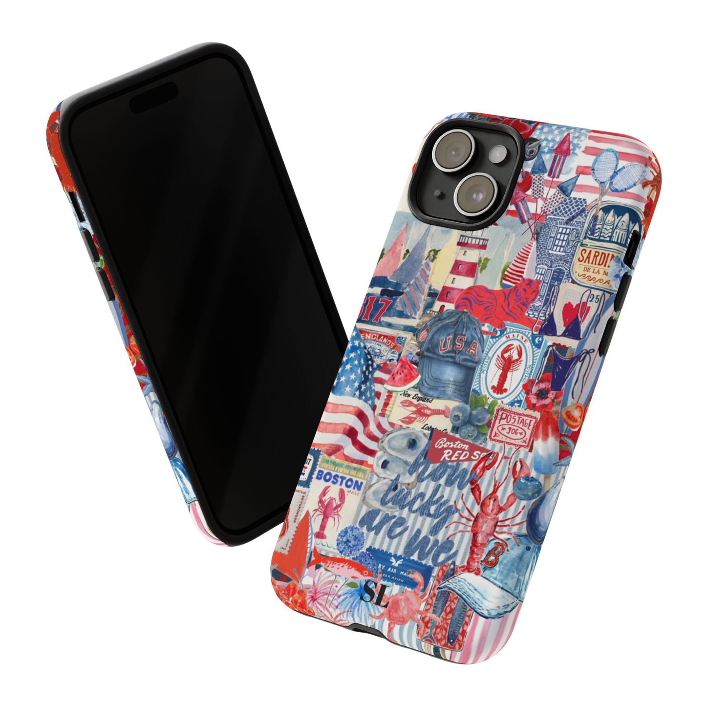 Red, White & Blue iPhone Case