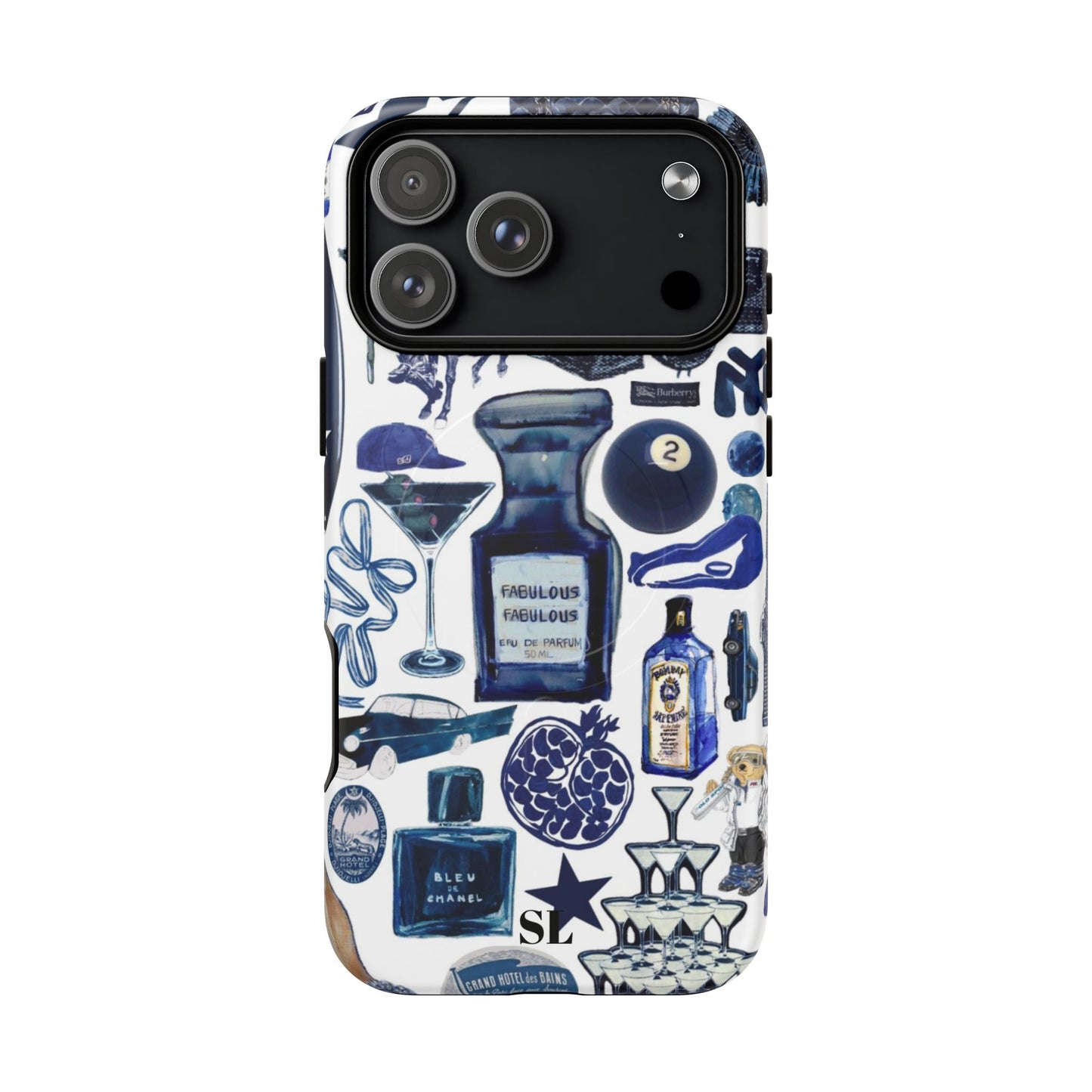 Navy Blue Collage MagSafe Case