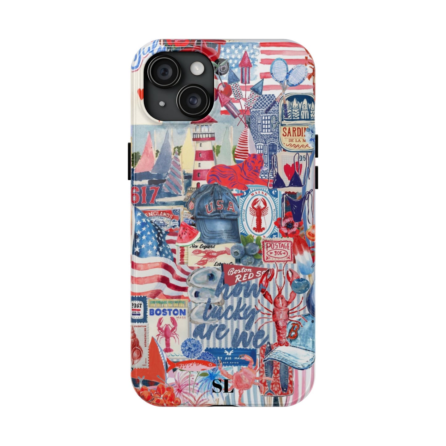 Red, White & Blue iPhone Case