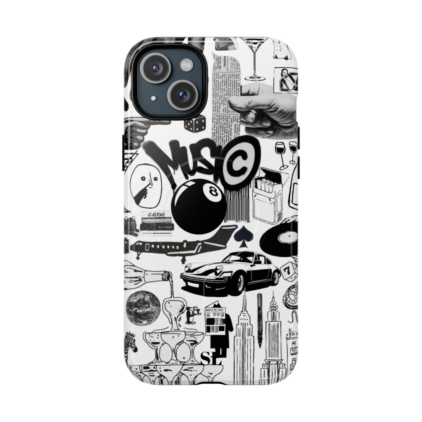 Black and White MagSafe Case