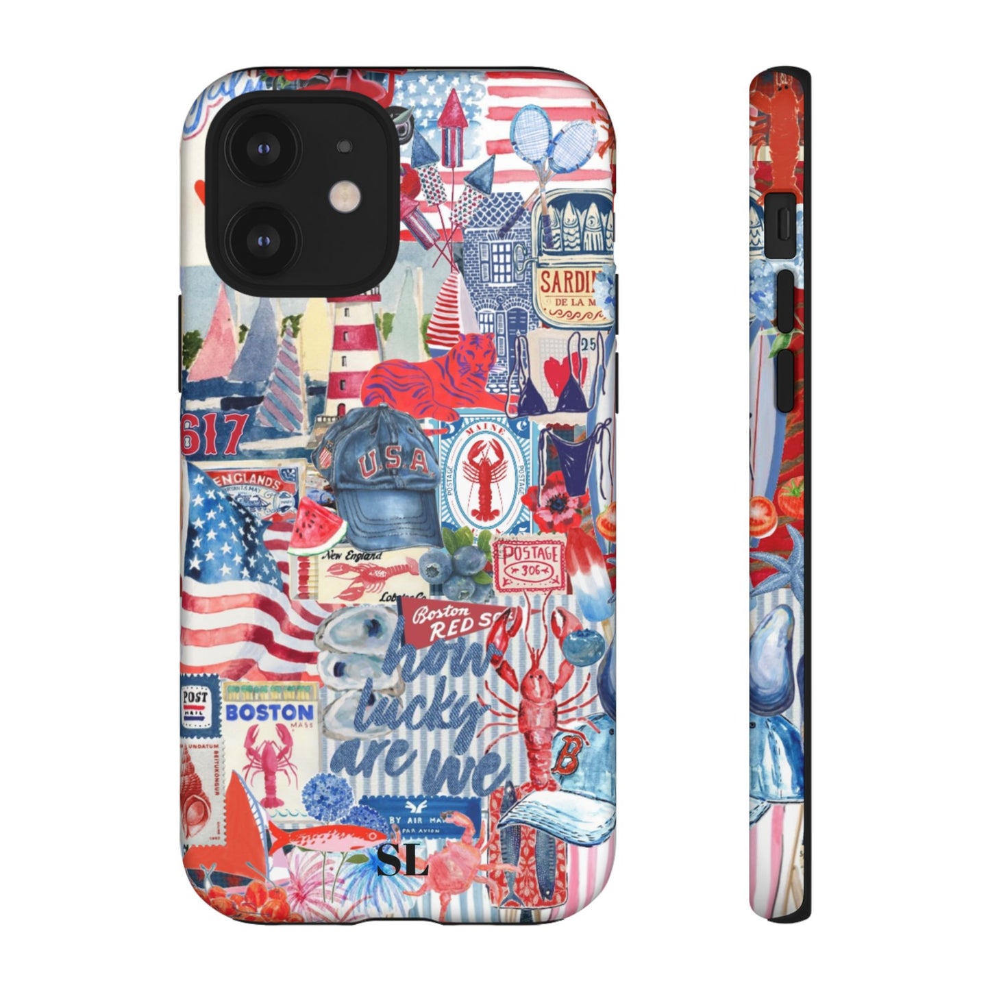 Red, White & Blue iPhone Case