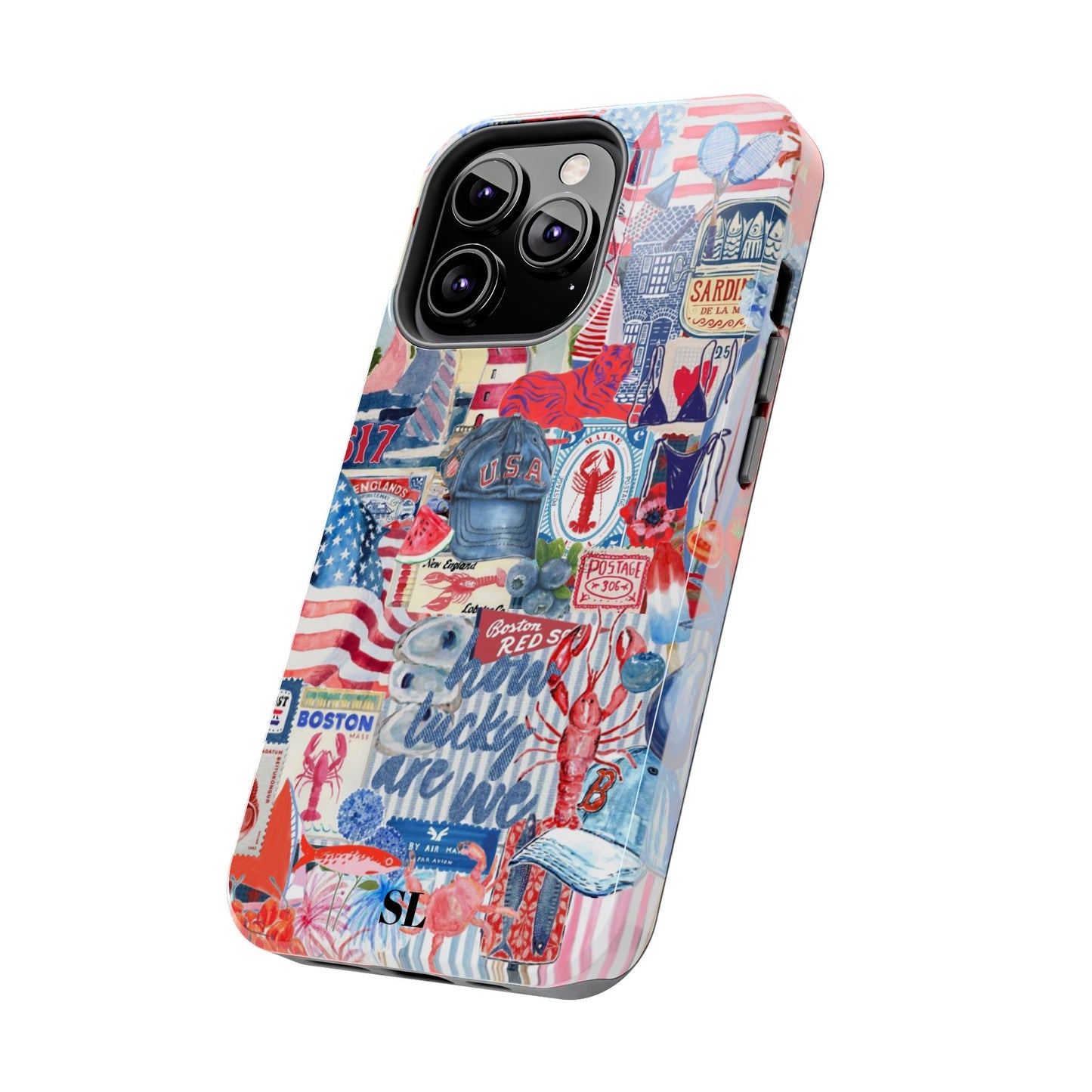 Red, White & Blue iPhone Case