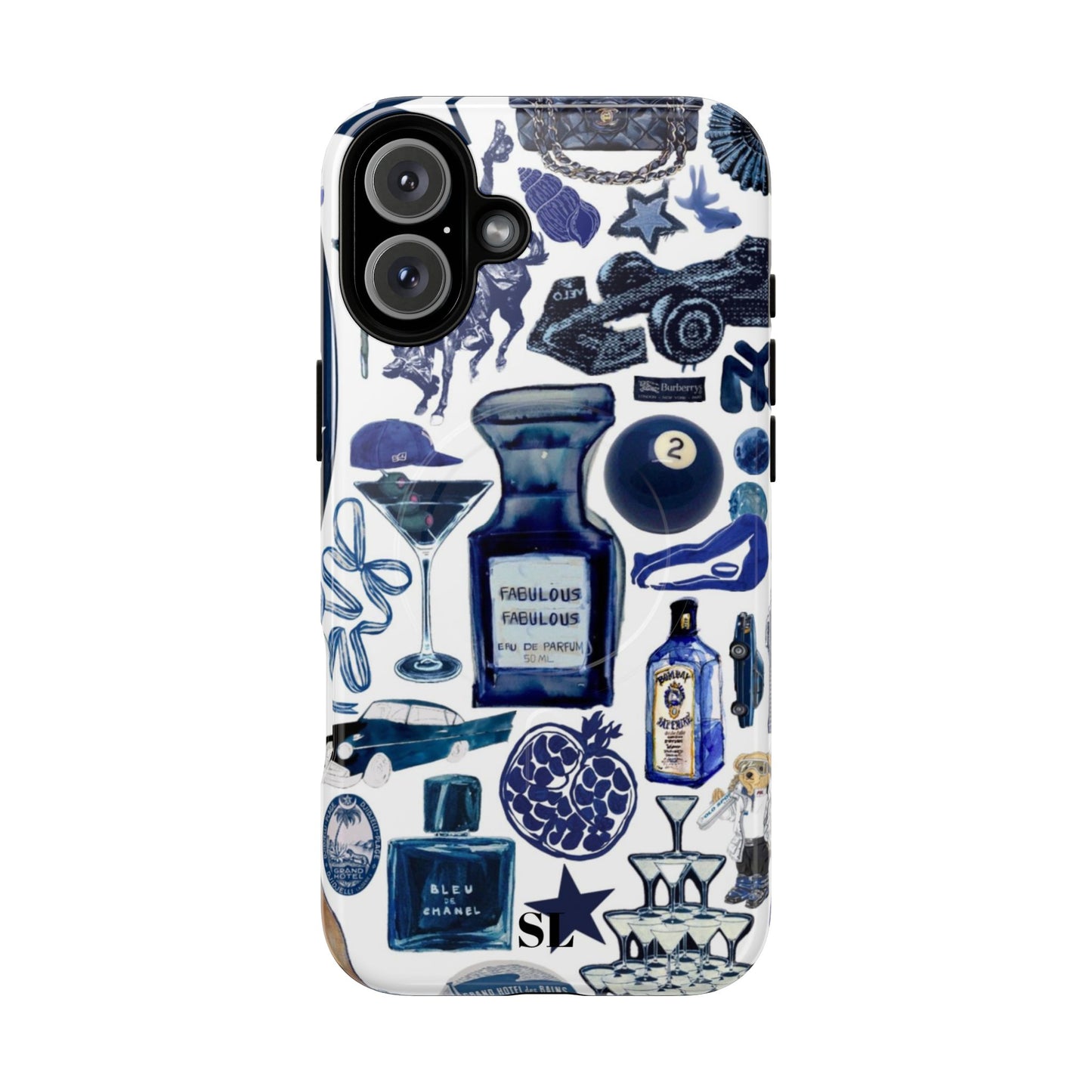 Navy Blue Collage MagSafe Case