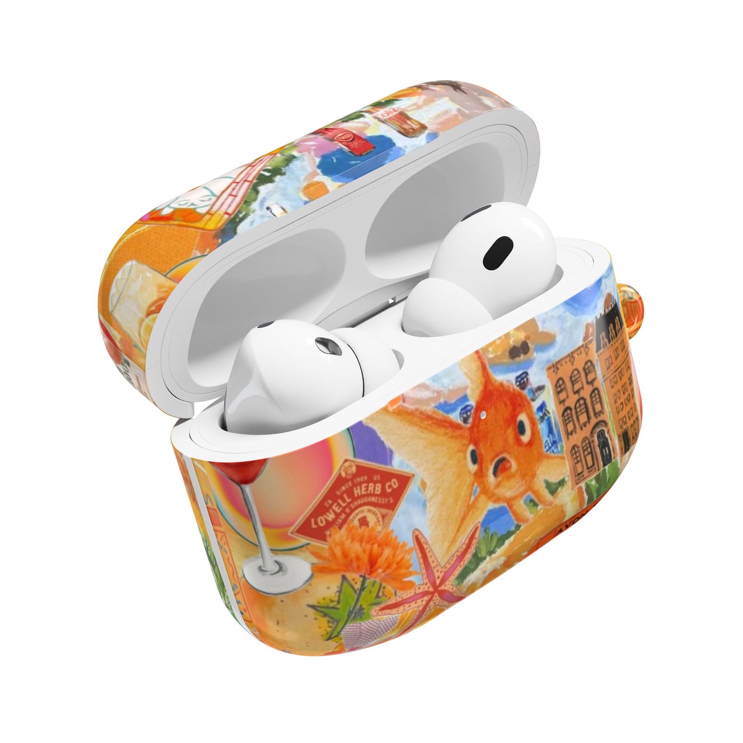 Orange Goldfish AirPod Case