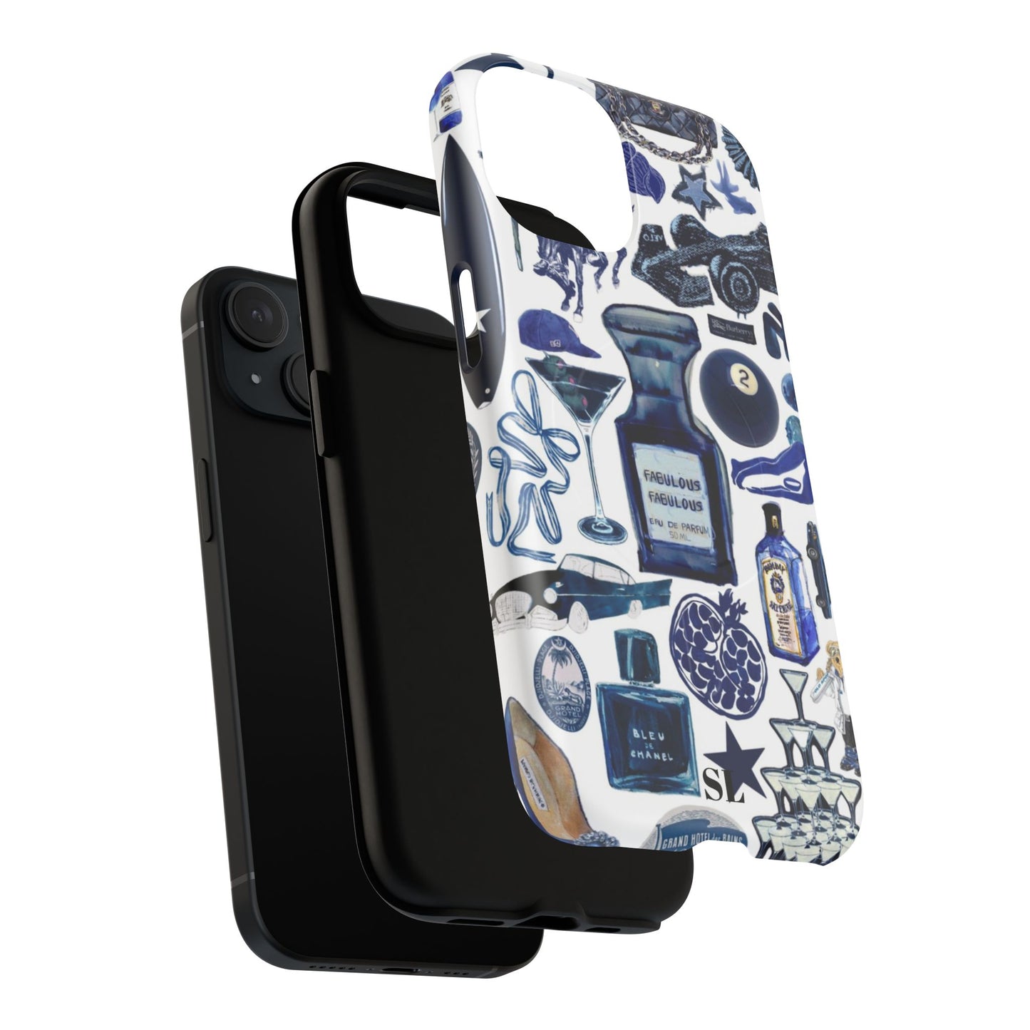 Navy Blue Collage MagSafe Case