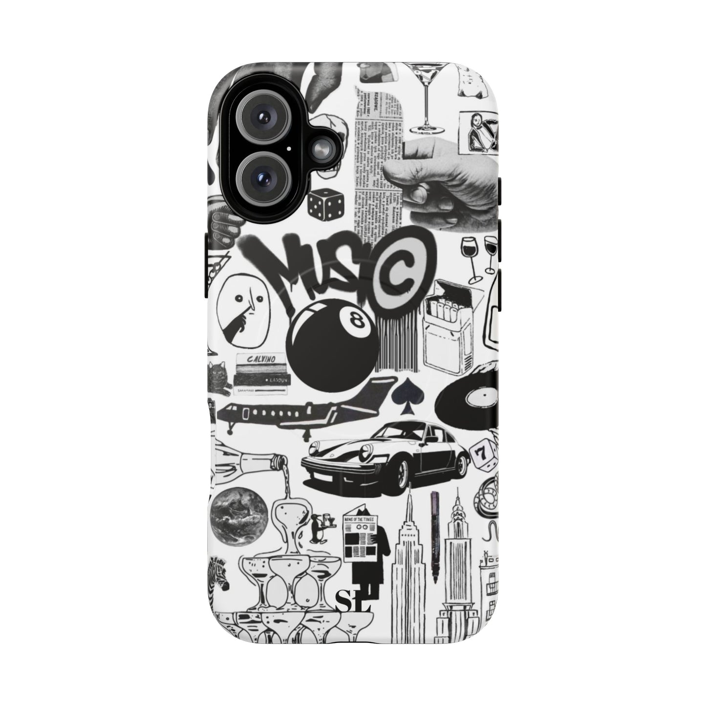 Black and White MagSafe Case