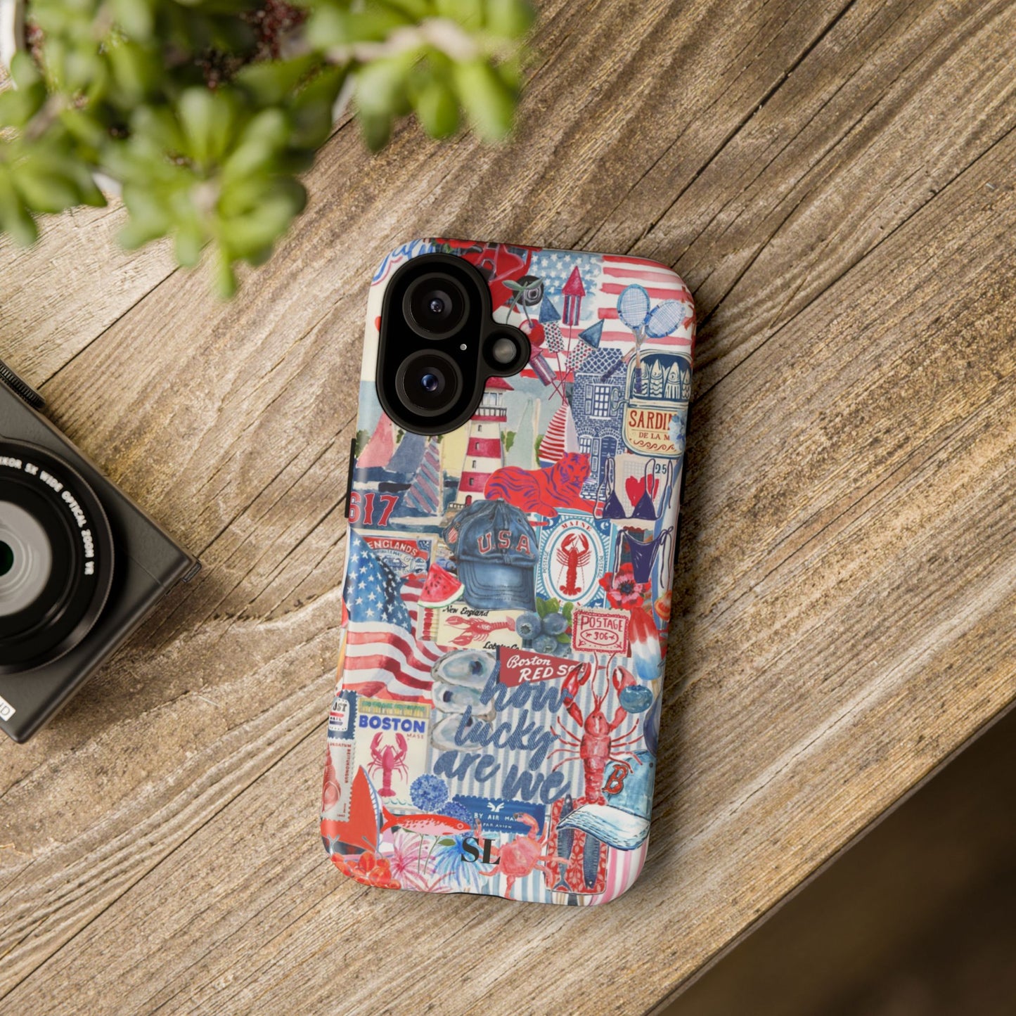 Red, White & Blue iPhone Case