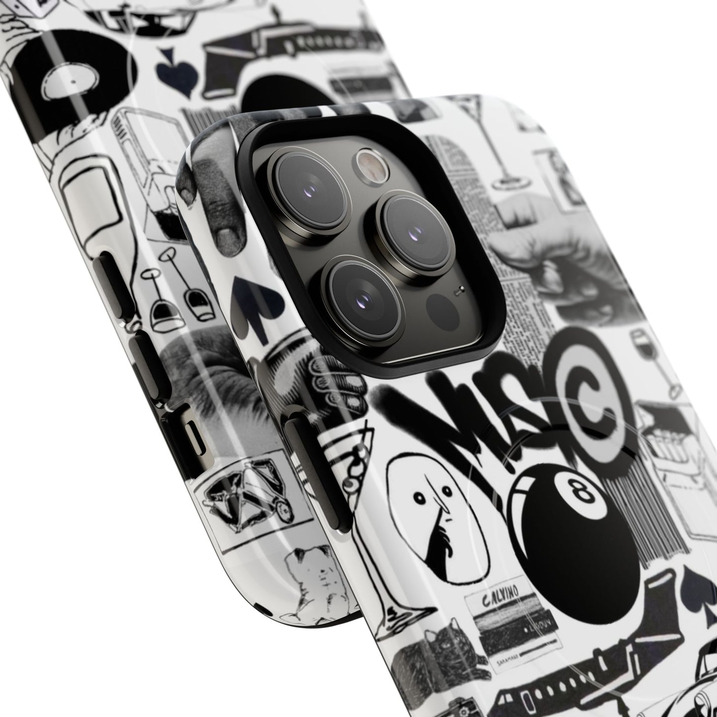 Black and White MagSafe Case