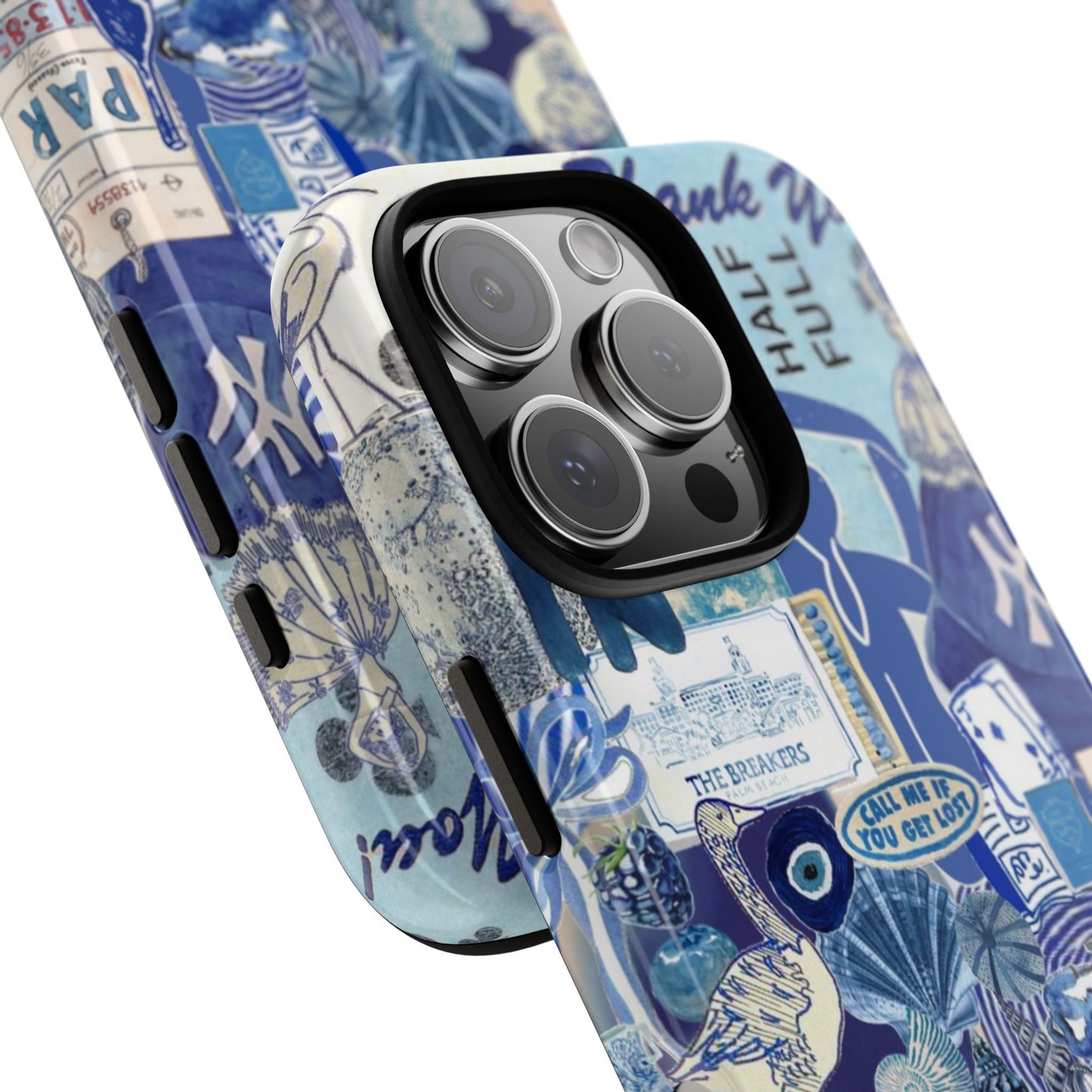 Blue Collage iPhone Case